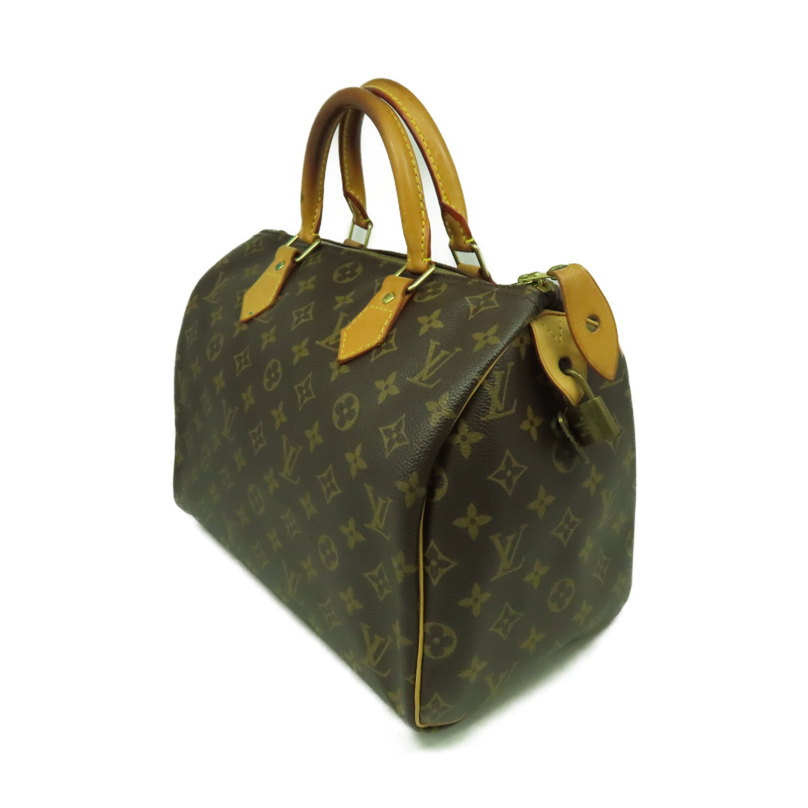 LOUIS VUITTON Monogram Speedy 30金扣手挽袋啡色