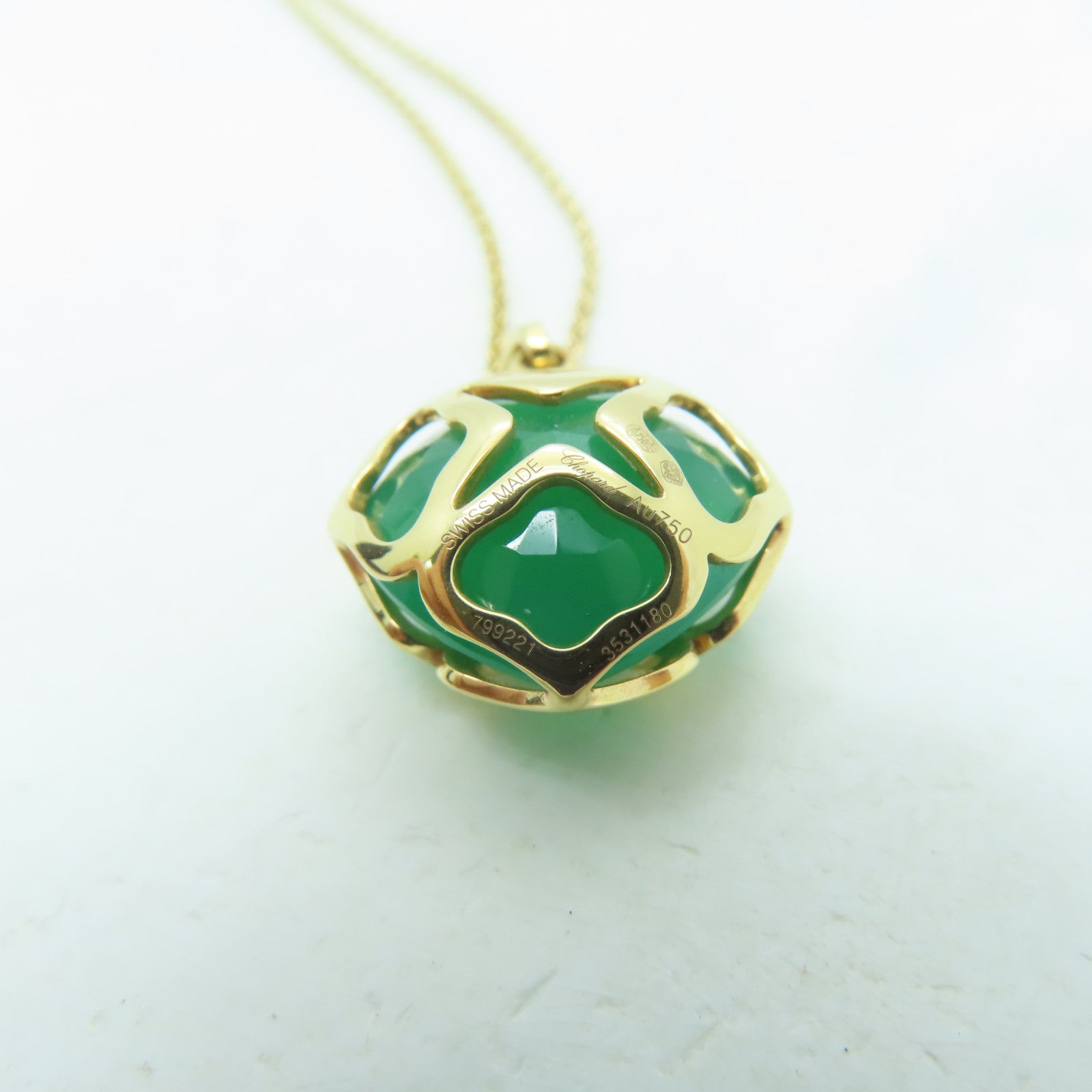 Chopard 18K黃金Necklace項鍊金色/綠色