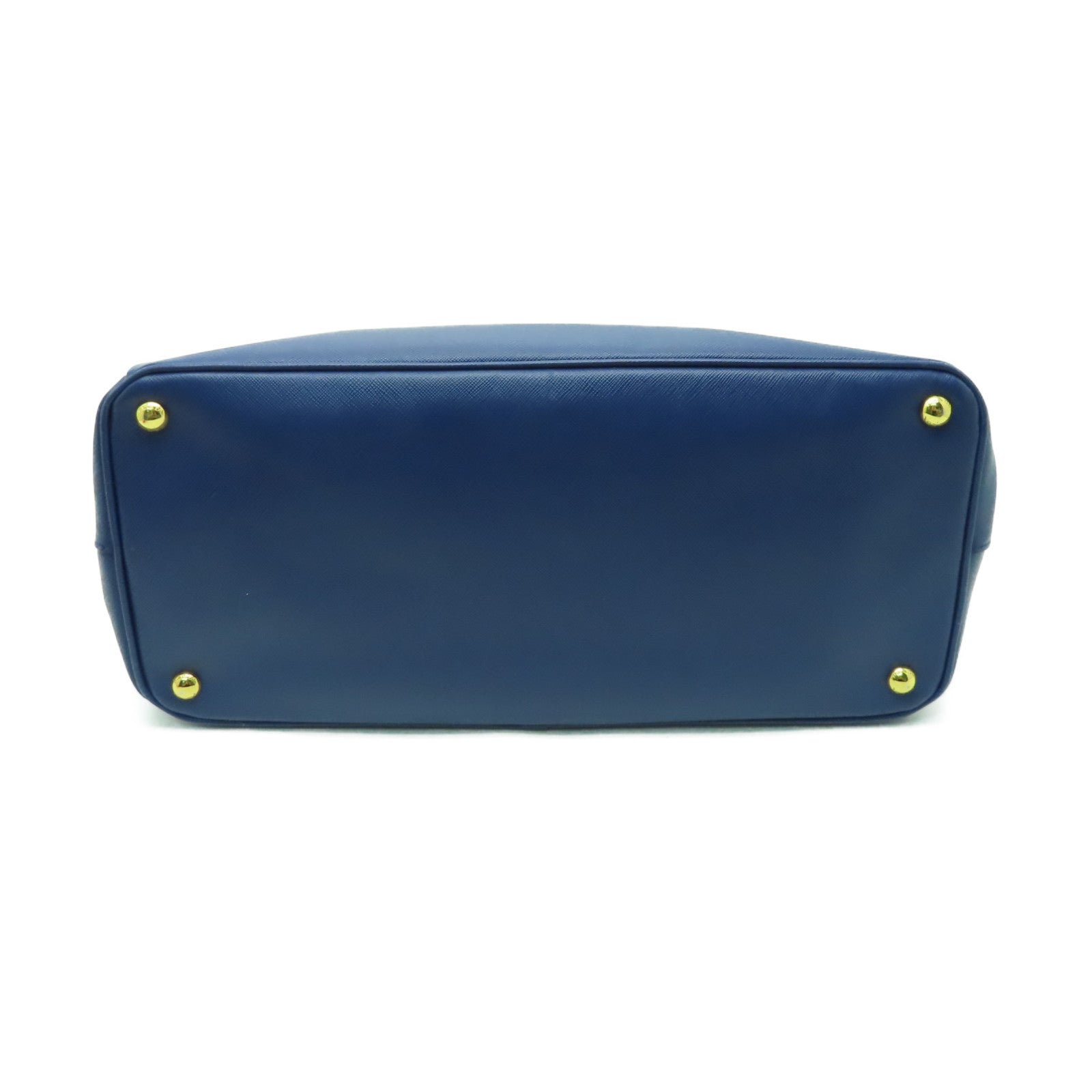 PRADA Saffiano皮革Tote Bag金扣手挽袋藍色