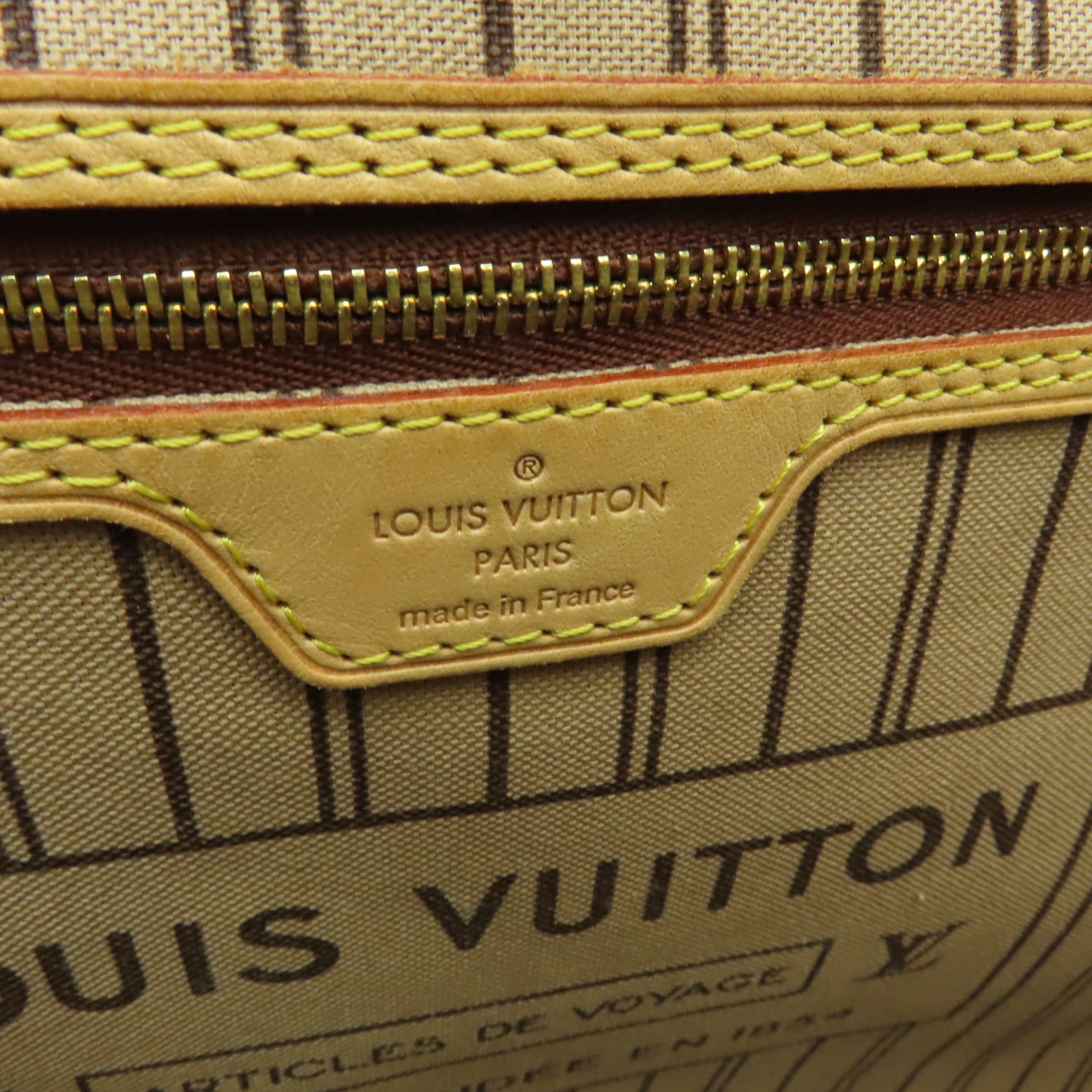 LOUIS VUITTON Monogram Neverfull GM金扣手挽袋啡色