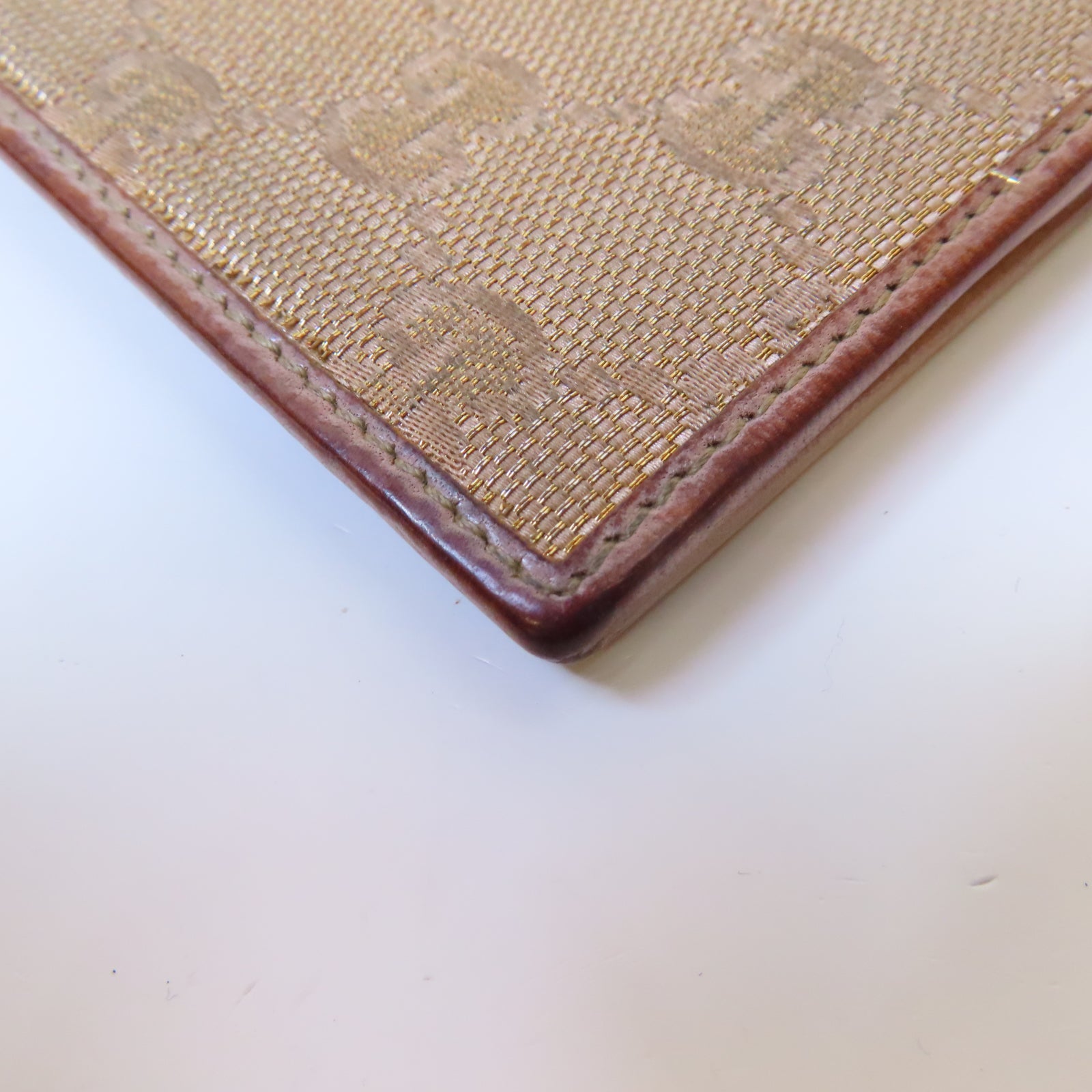 GUCCI 帆布Wallet錢包米色/金色