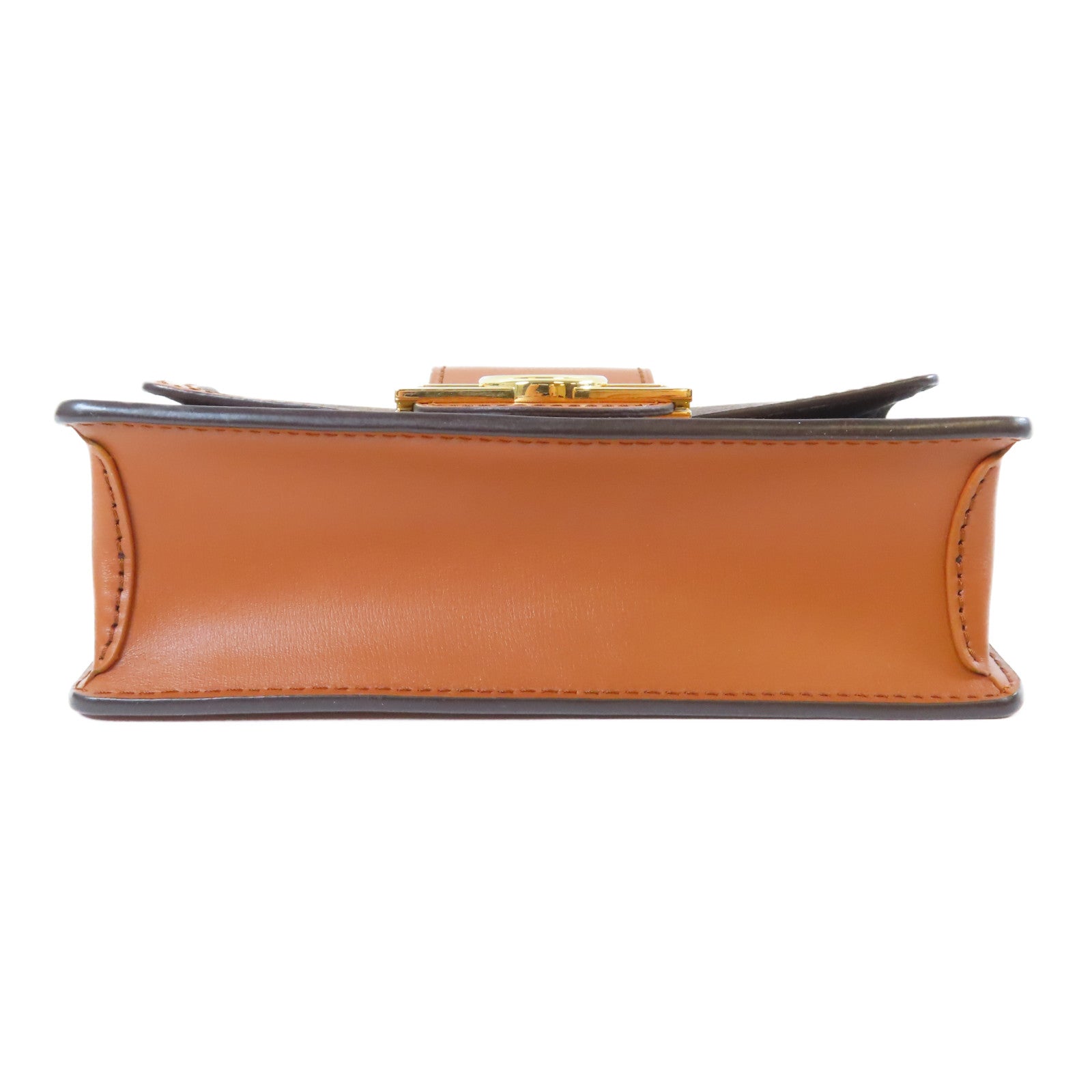 LOUIS VUITTON Monogram Reverse Dauphine金扣鏈帶肩背袋啡色