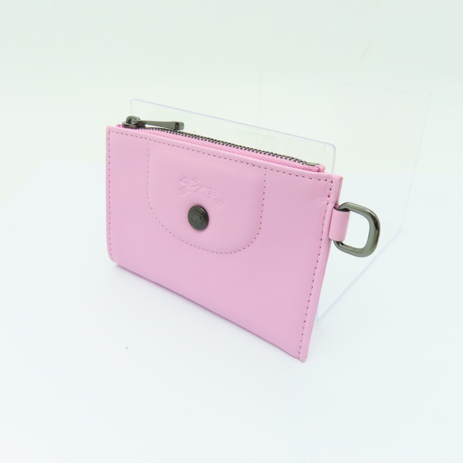 Longchamp 牛皮皮革Coin Case零錢包粉紅色