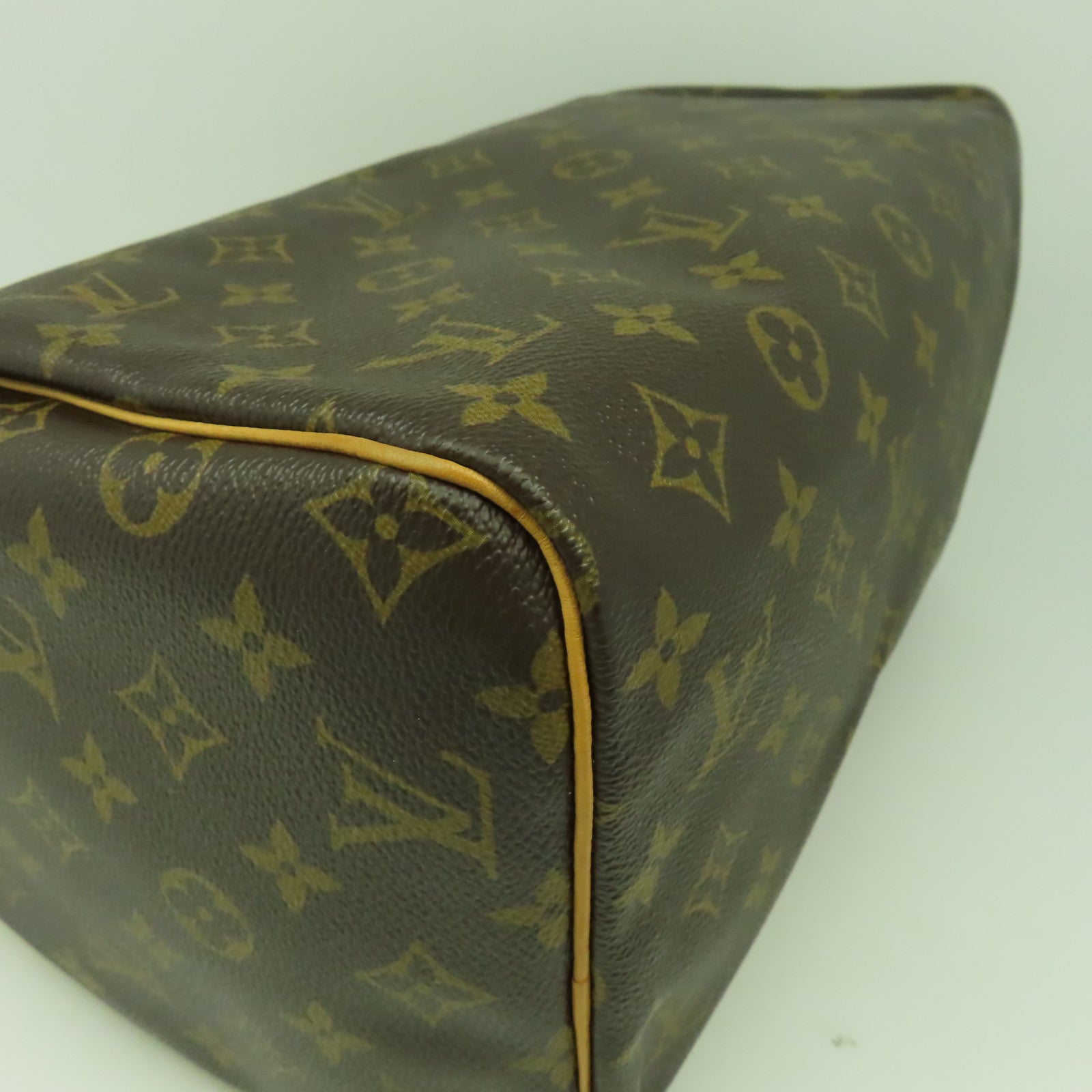 LOUIS VUITTON Monogram Speedy 30金扣手挽袋啡色