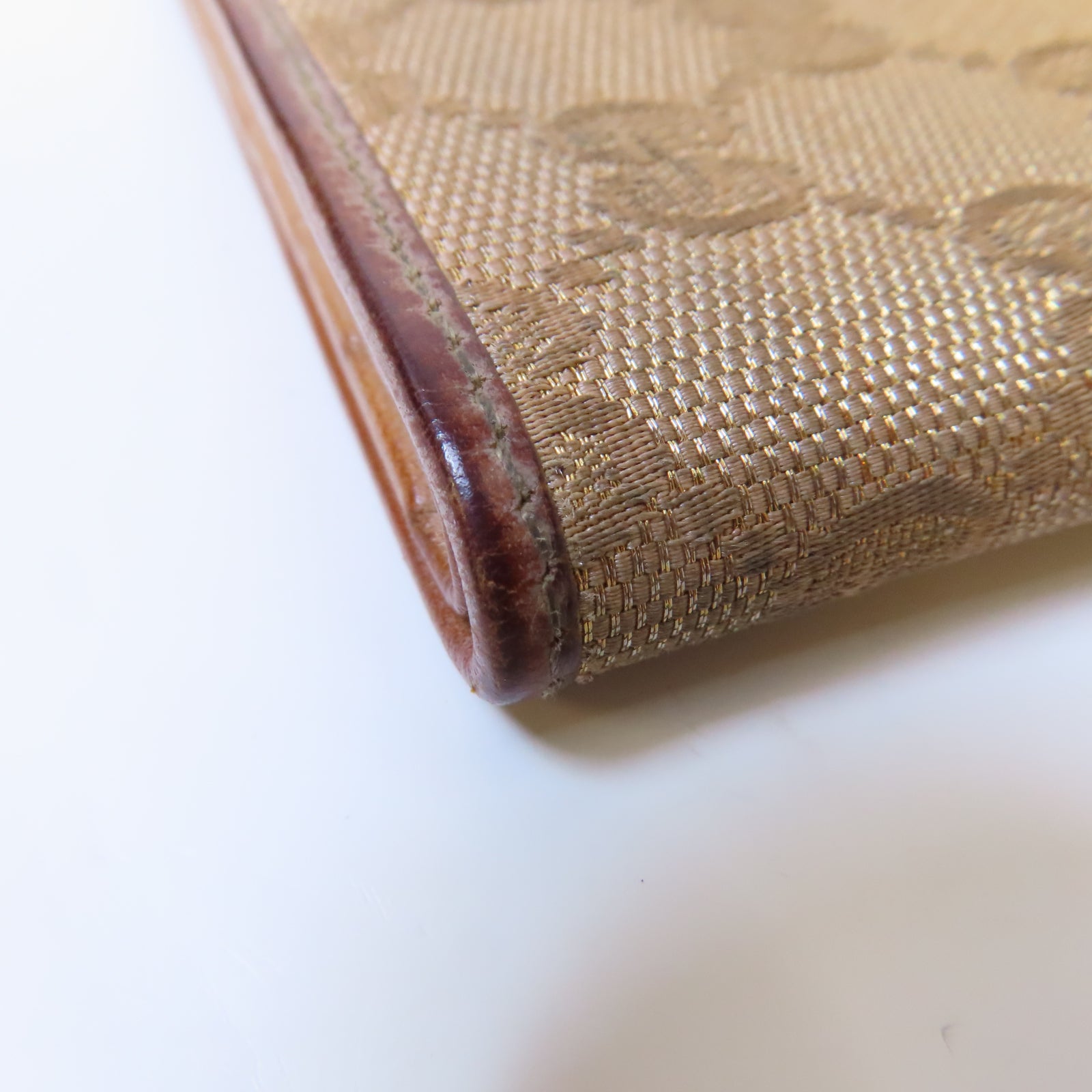 GUCCI 帆布Wallet錢包米色/金色