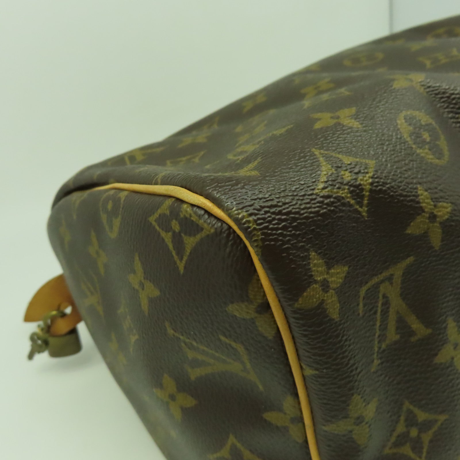LOUIS VUITTON Monogram Speedy 30金扣手挽袋啡色