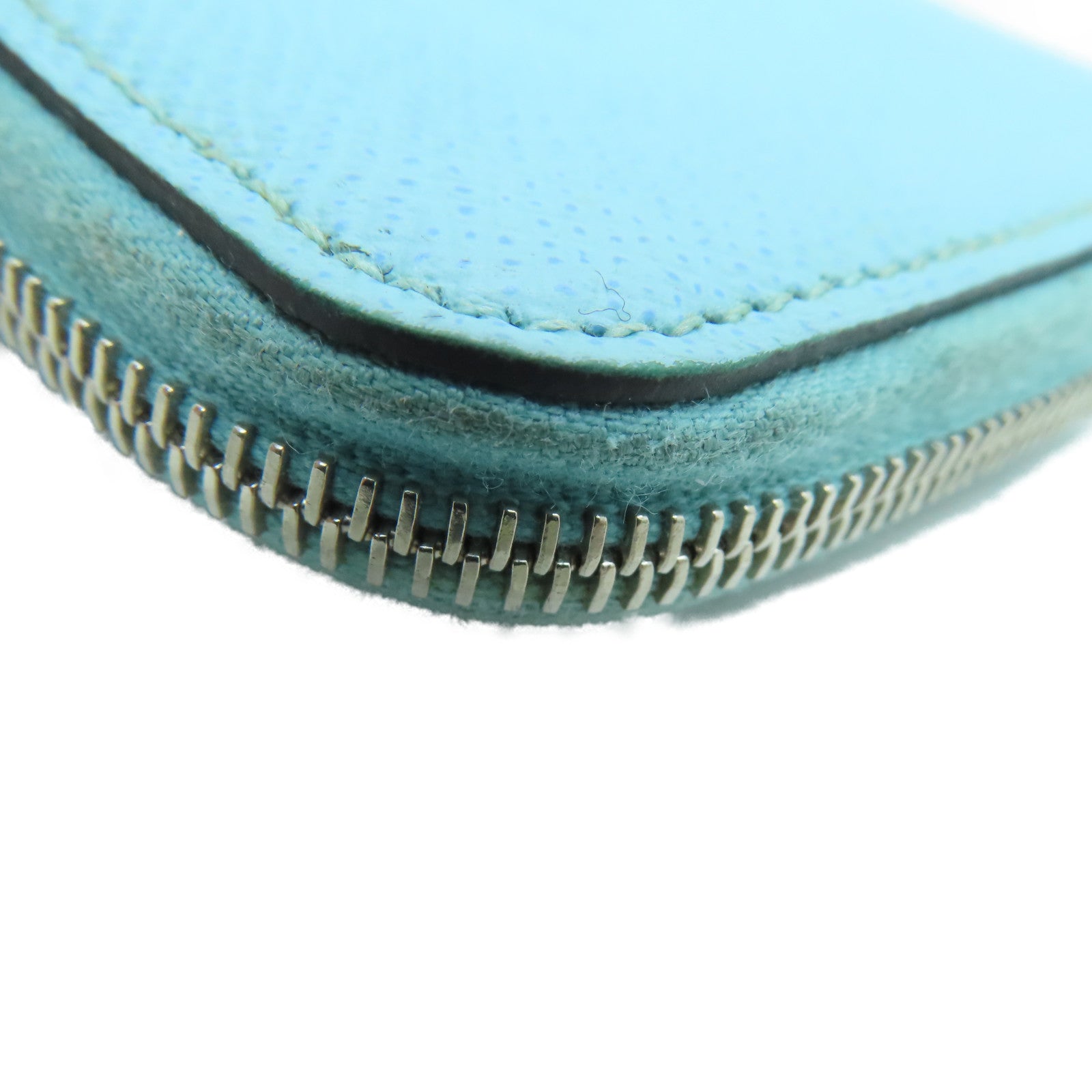 HERMES 【激減優惠】Epsom皮革Silk In Change Purse銀扣零錢包藍色