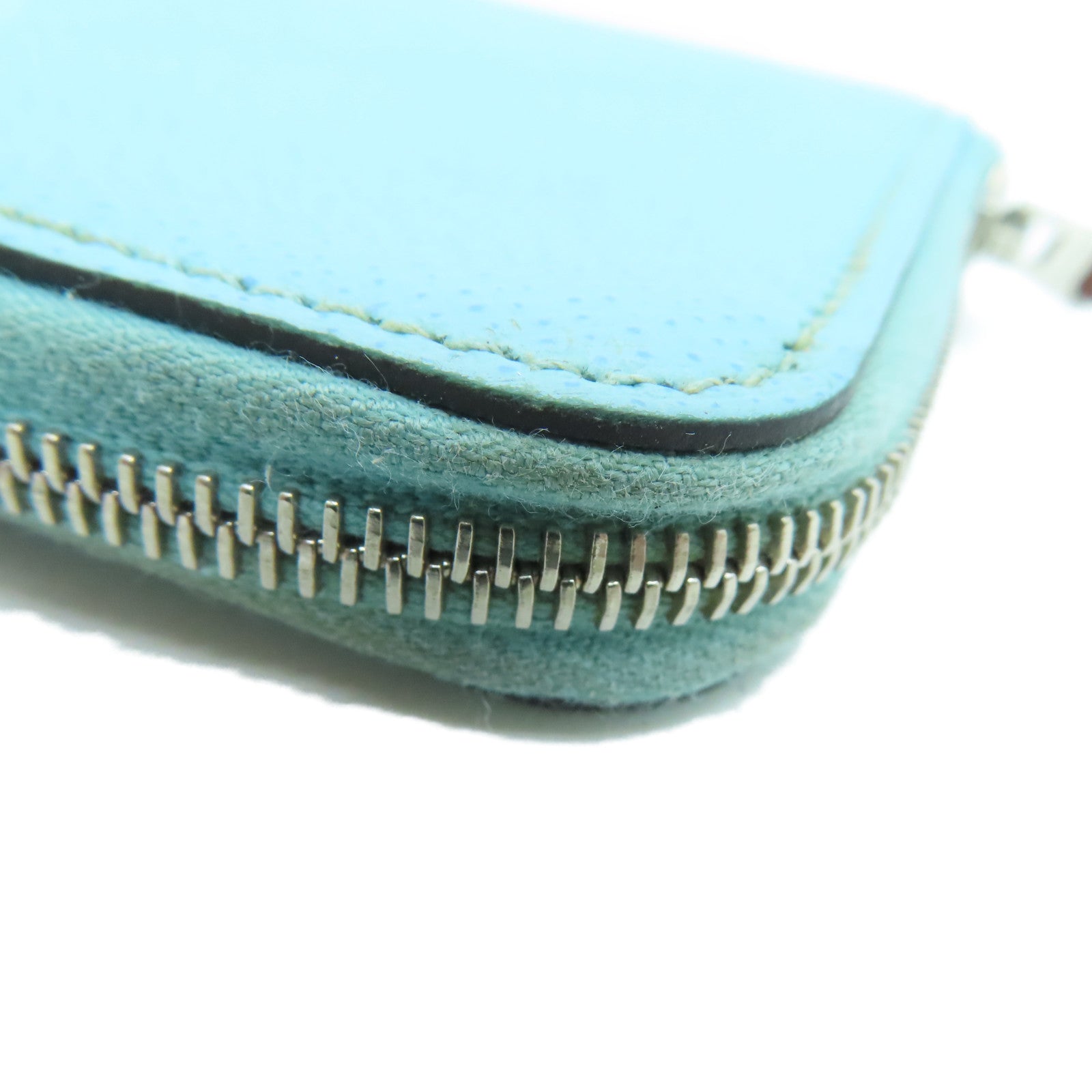 HERMES 【激減優惠】Epsom皮革Silk In Change Purse銀扣零錢包藍色