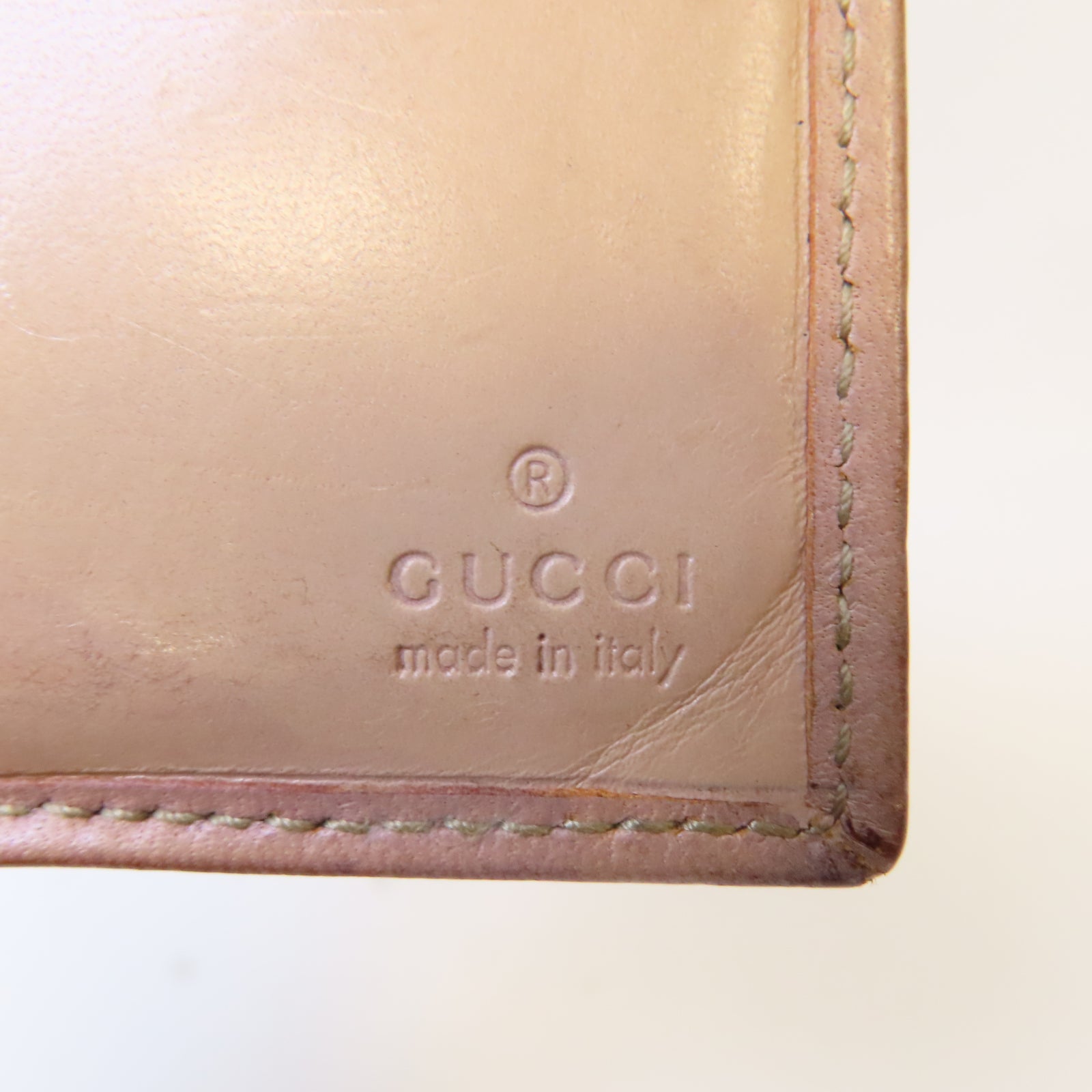 GUCCI 帆布Wallet錢包米色/金色