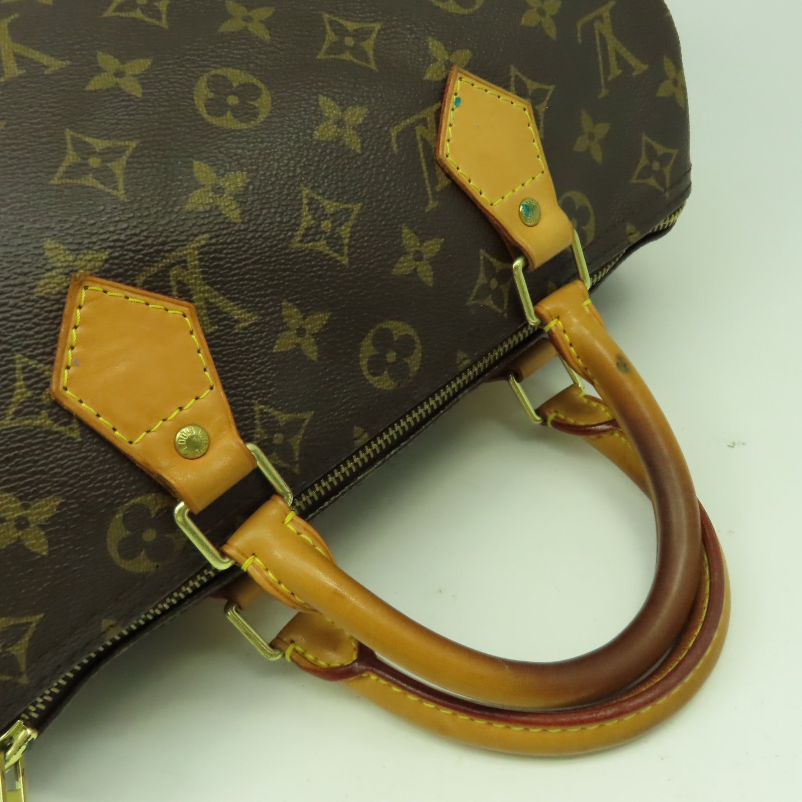 LOUIS VUITTON Monogram Speedy 30金扣手挽袋啡色