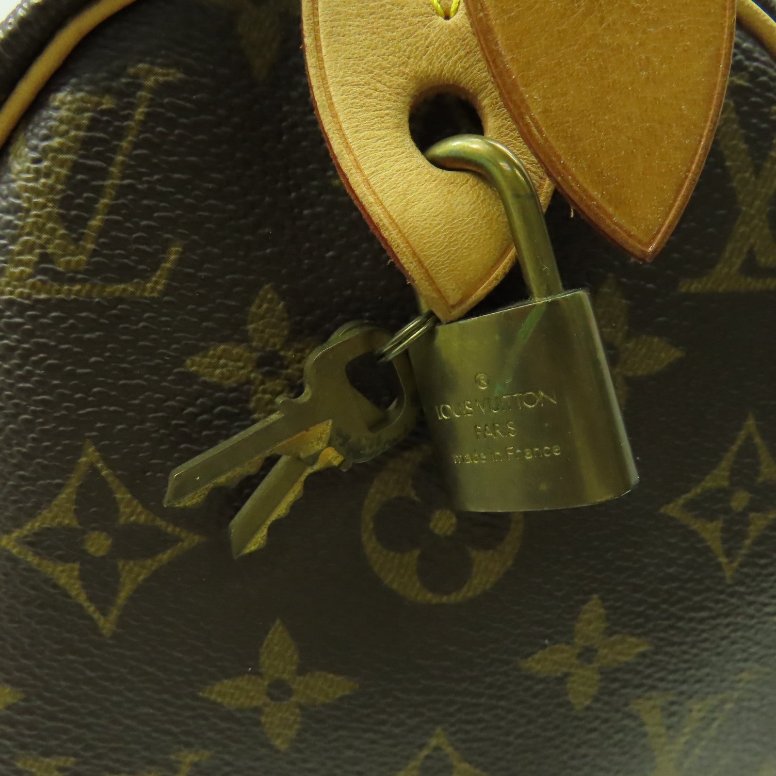 LOUIS VUITTON Monogram Speedy 30金扣手挽袋啡色