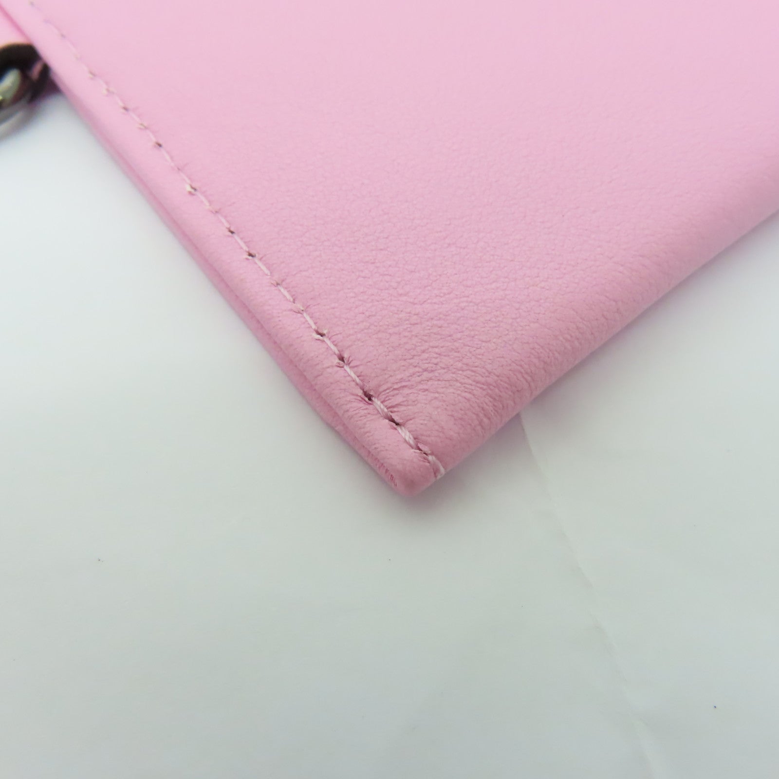 Longchamp 牛皮皮革Coin Case零錢包粉紅色