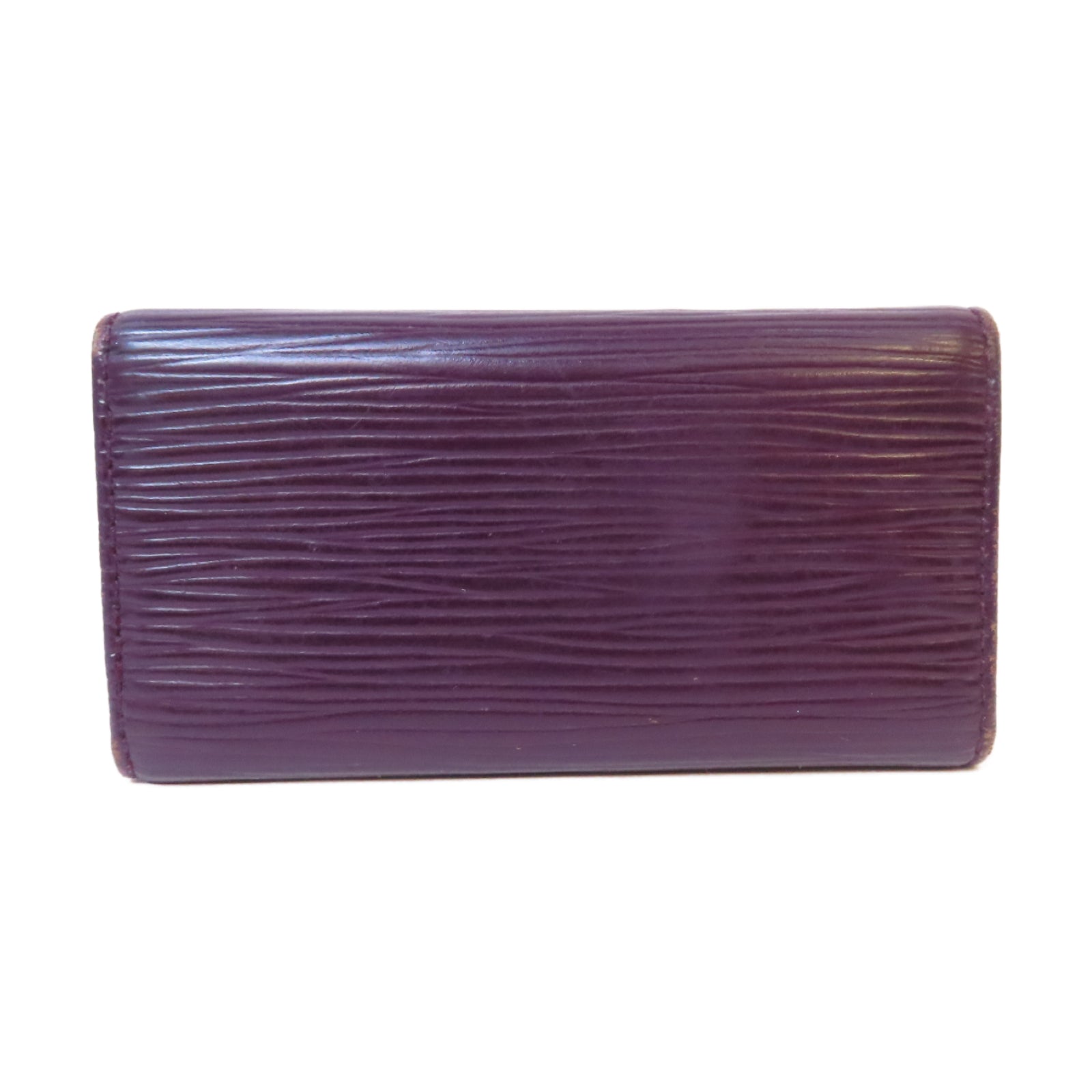 LOUIS VUITTON Epi Key Case銀扣鎖匙包紫色