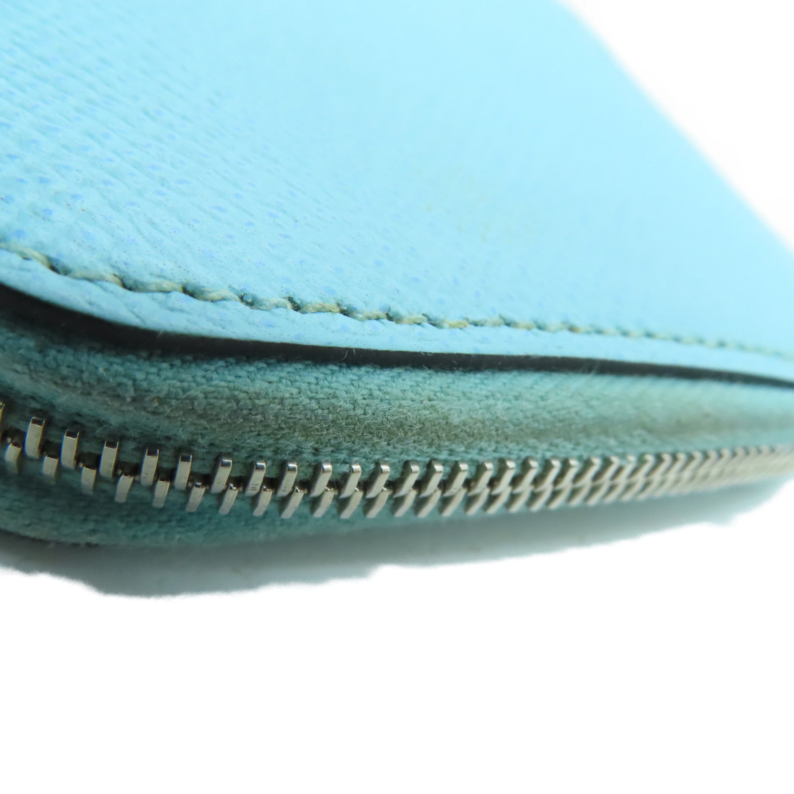 HERMES 【激減優惠】Epsom皮革Silk In Change Purse銀扣零錢包藍色