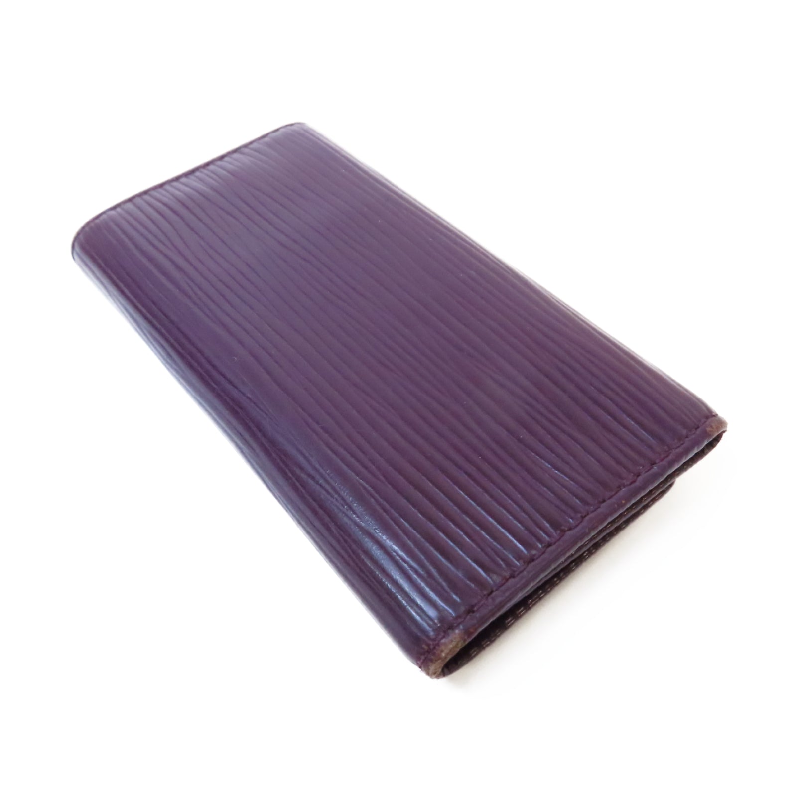 LOUIS VUITTON Epi Key Case銀扣鎖匙包紫色