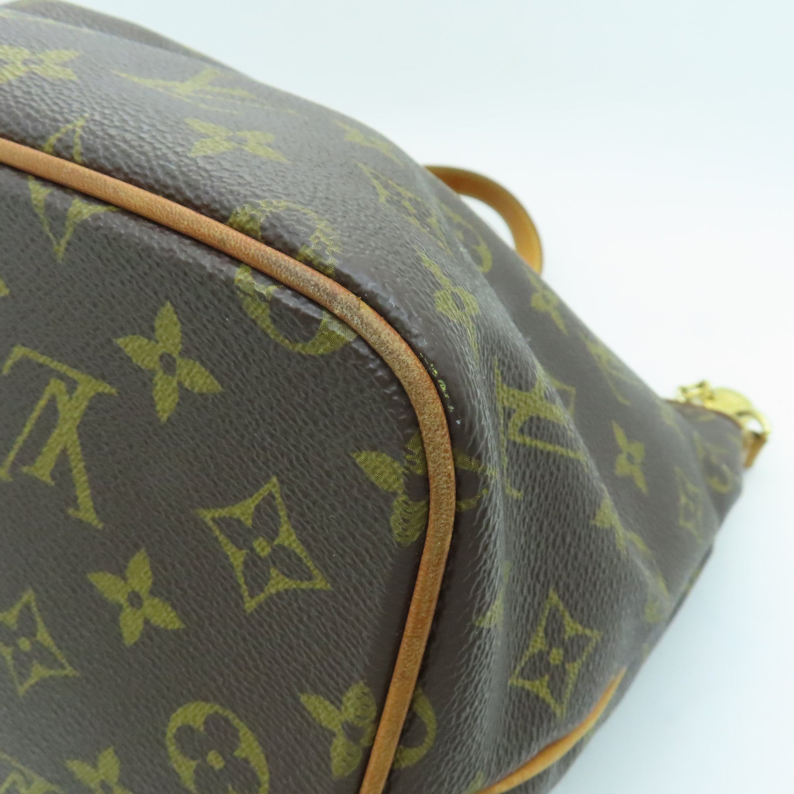 LOUIS VUITTON Monogram Palermo PM金扣手挽肩背兩用袋棕色