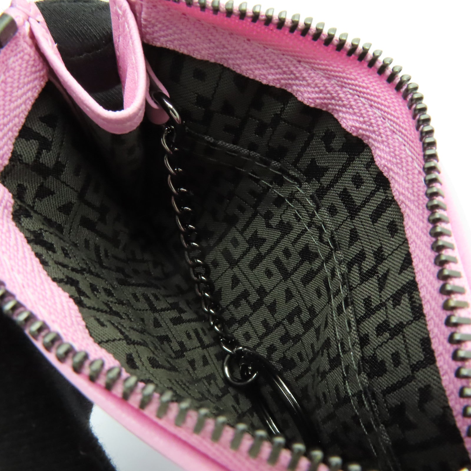 Longchamp 牛皮皮革Coin Case零錢包粉紅色
