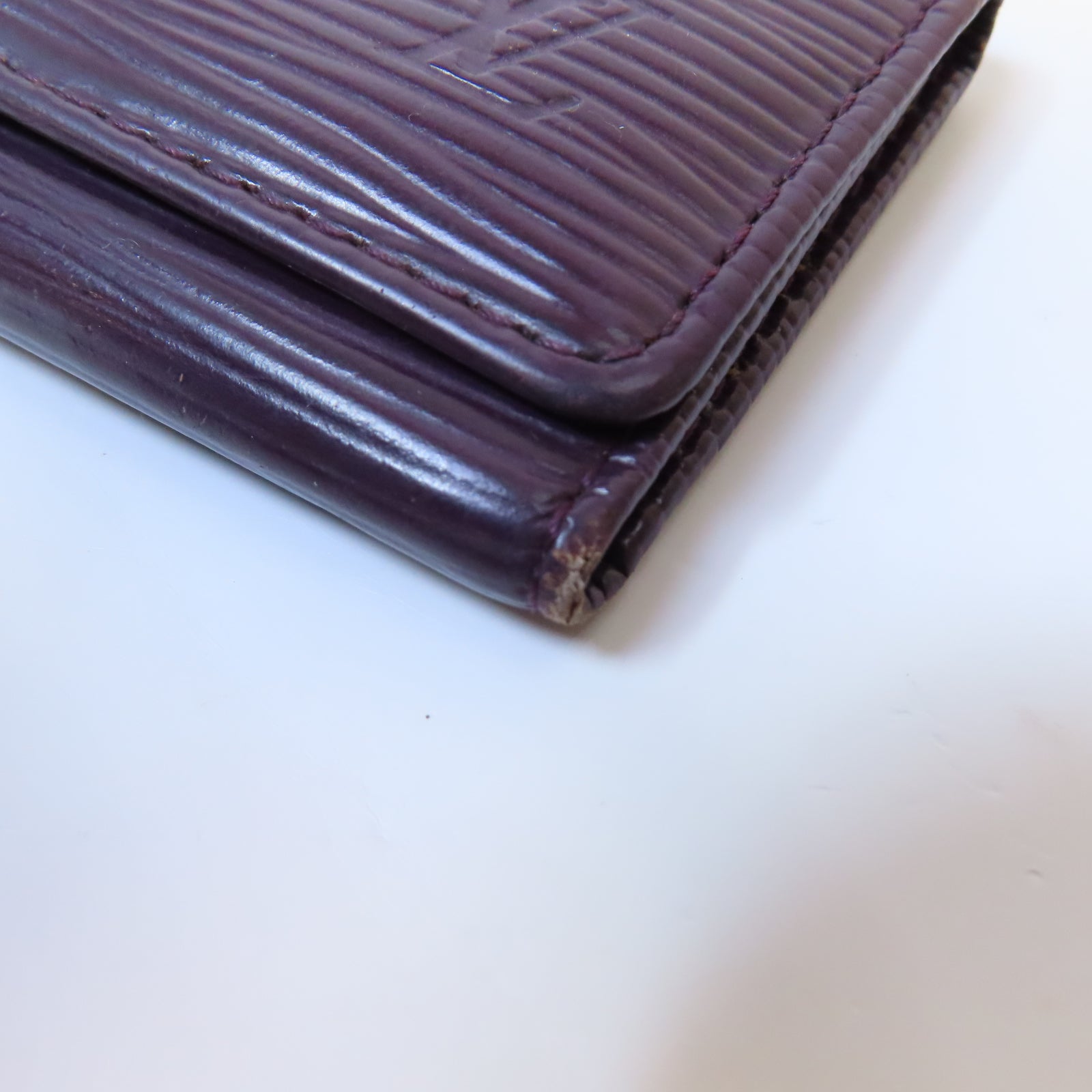 LOUIS VUITTON Epi Key Case銀扣鎖匙包紫色