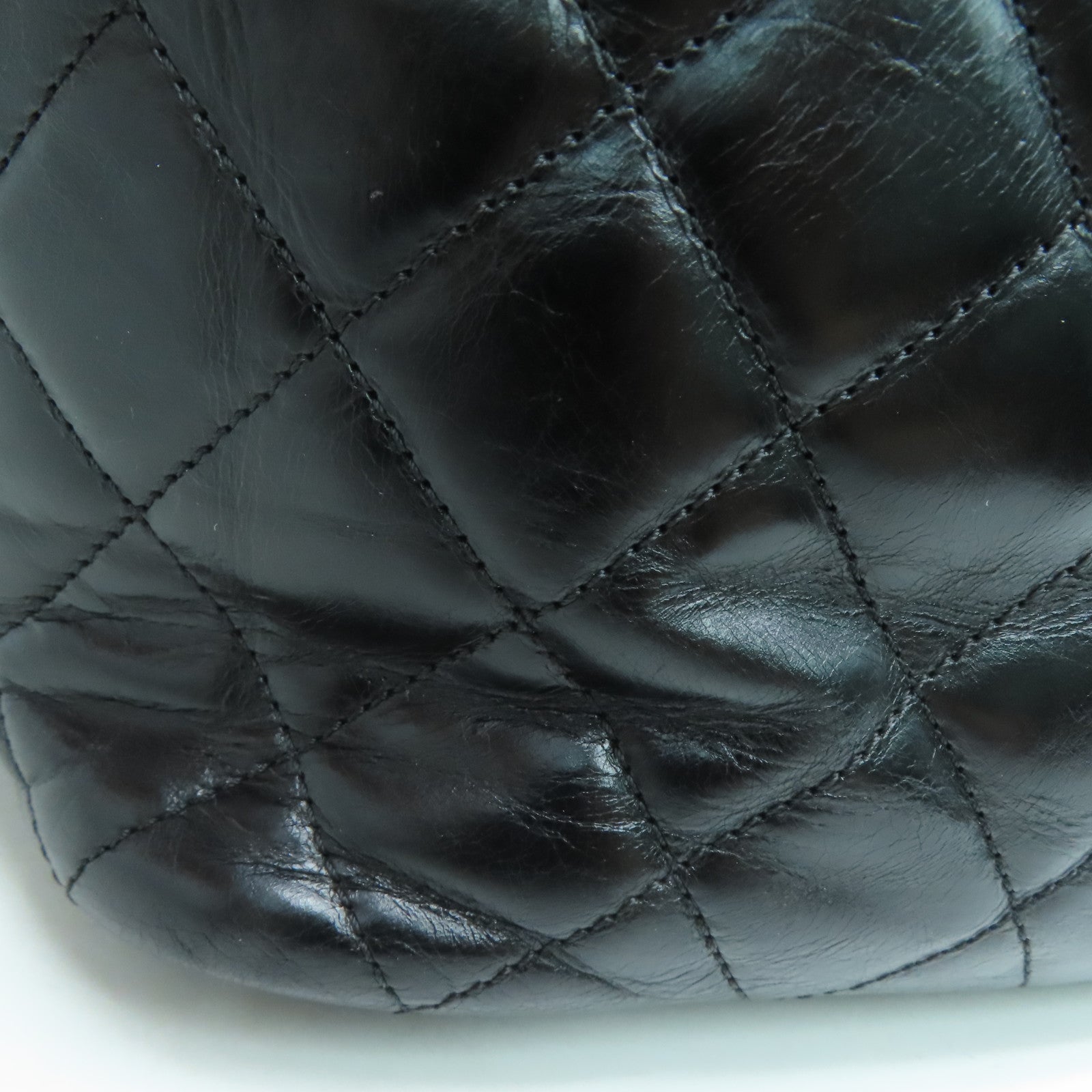 CHANEL 【激減優惠】菱格皮革Shoulder Bag金扣肩背袋黑色