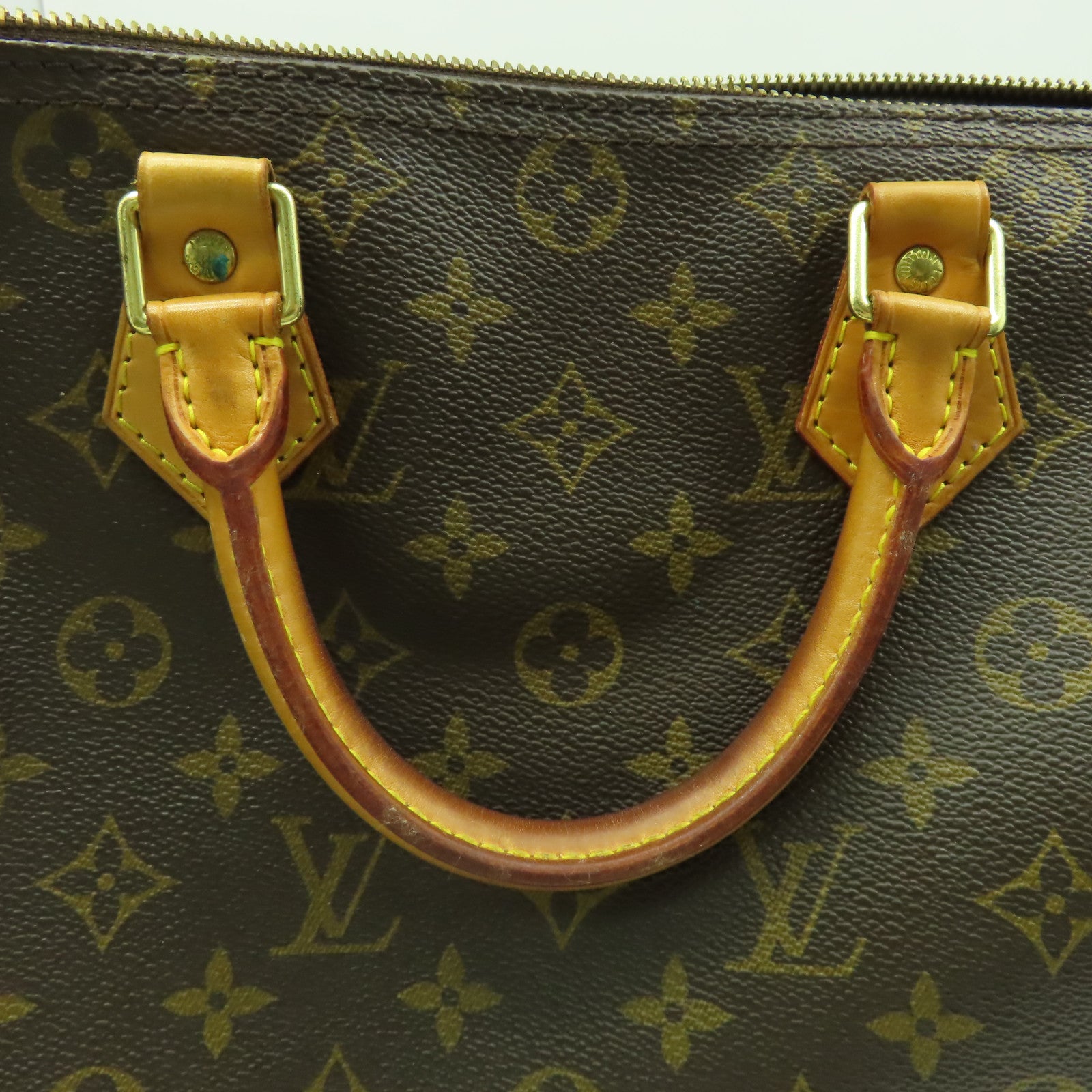 LOUIS VUITTON Monogram Speedy 30金扣手挽袋啡色