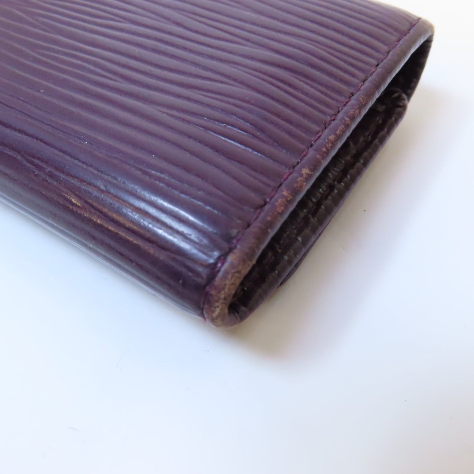 LOUIS VUITTON Epi Key Case銀扣鎖匙包紫色