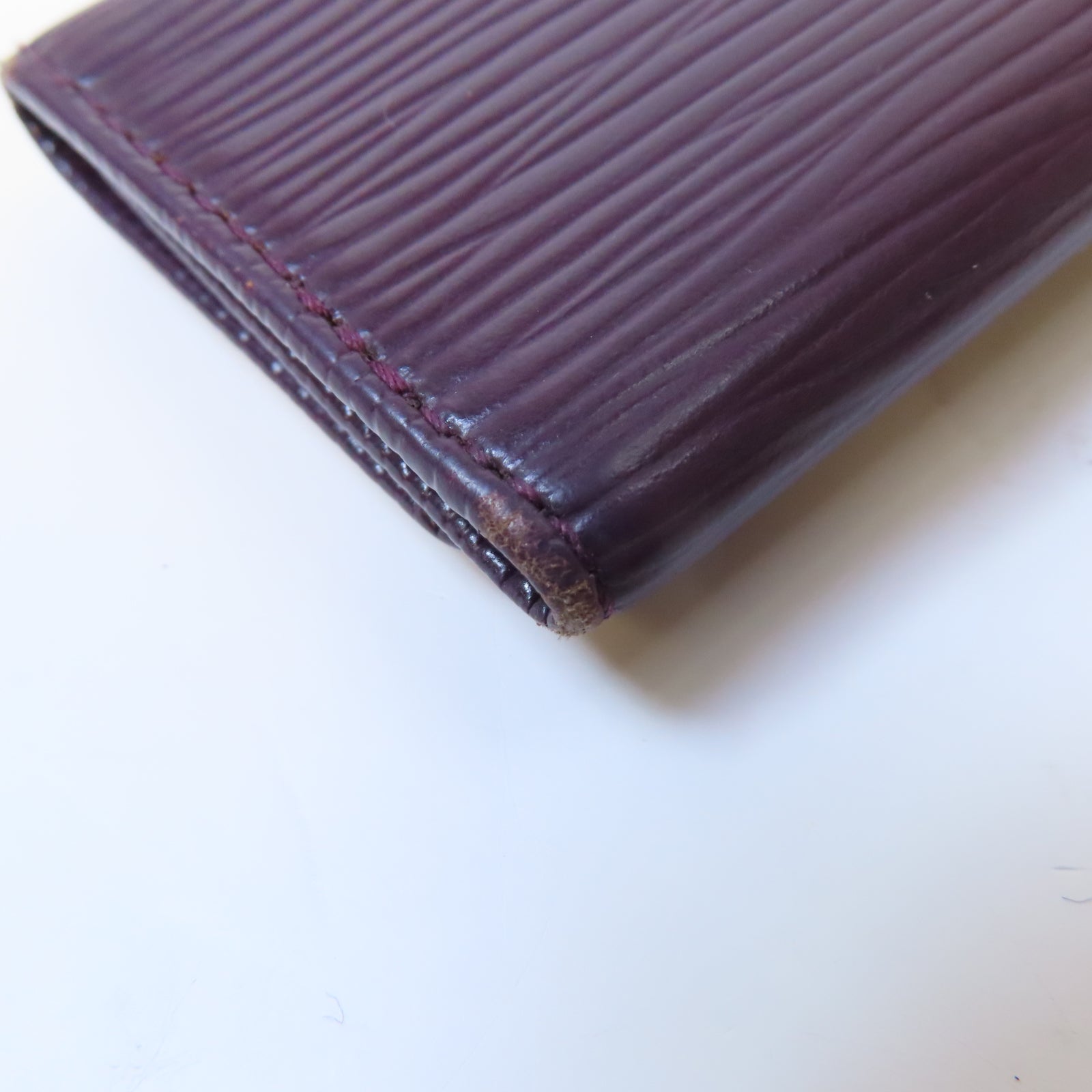 LOUIS VUITTON Epi Key Case銀扣鎖匙包紫色