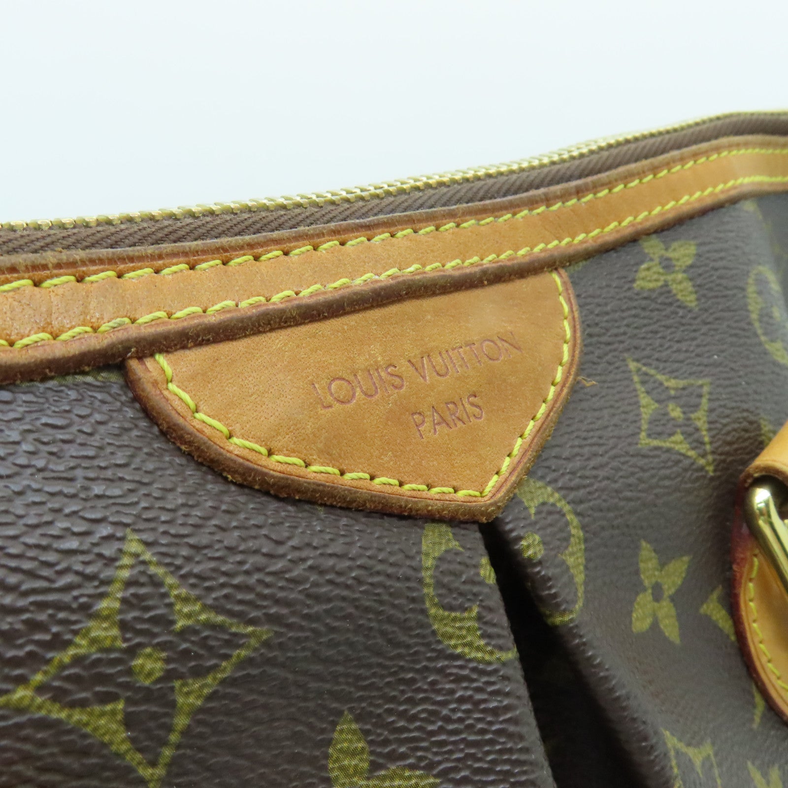 LOUIS VUITTON Monogram Palermo PM金扣手挽肩背兩用袋棕色