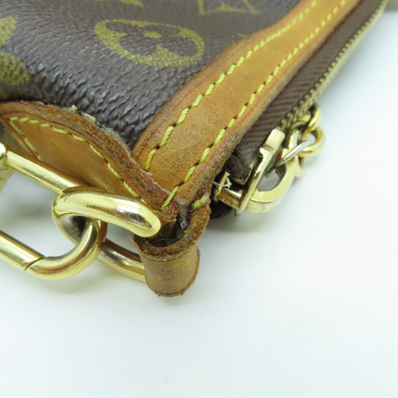 LOUIS VUITTON Monogram Palermo PM金扣手挽肩背兩用袋棕色