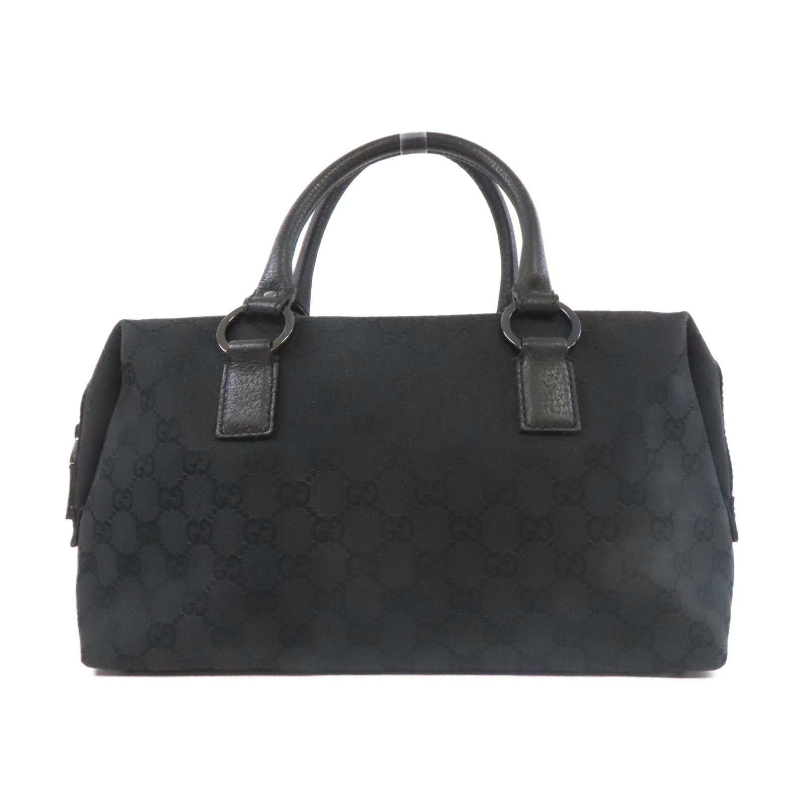 GUCCI 帆布Hand Bag黑扣手挽袋黑色