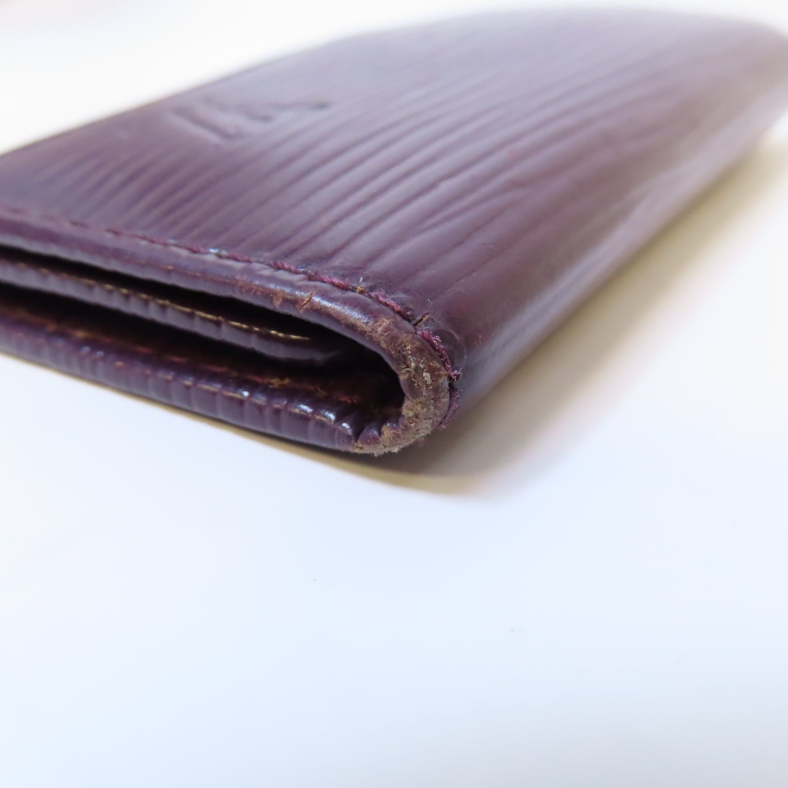 LOUIS VUITTON Epi Key Case銀扣鎖匙包紫色