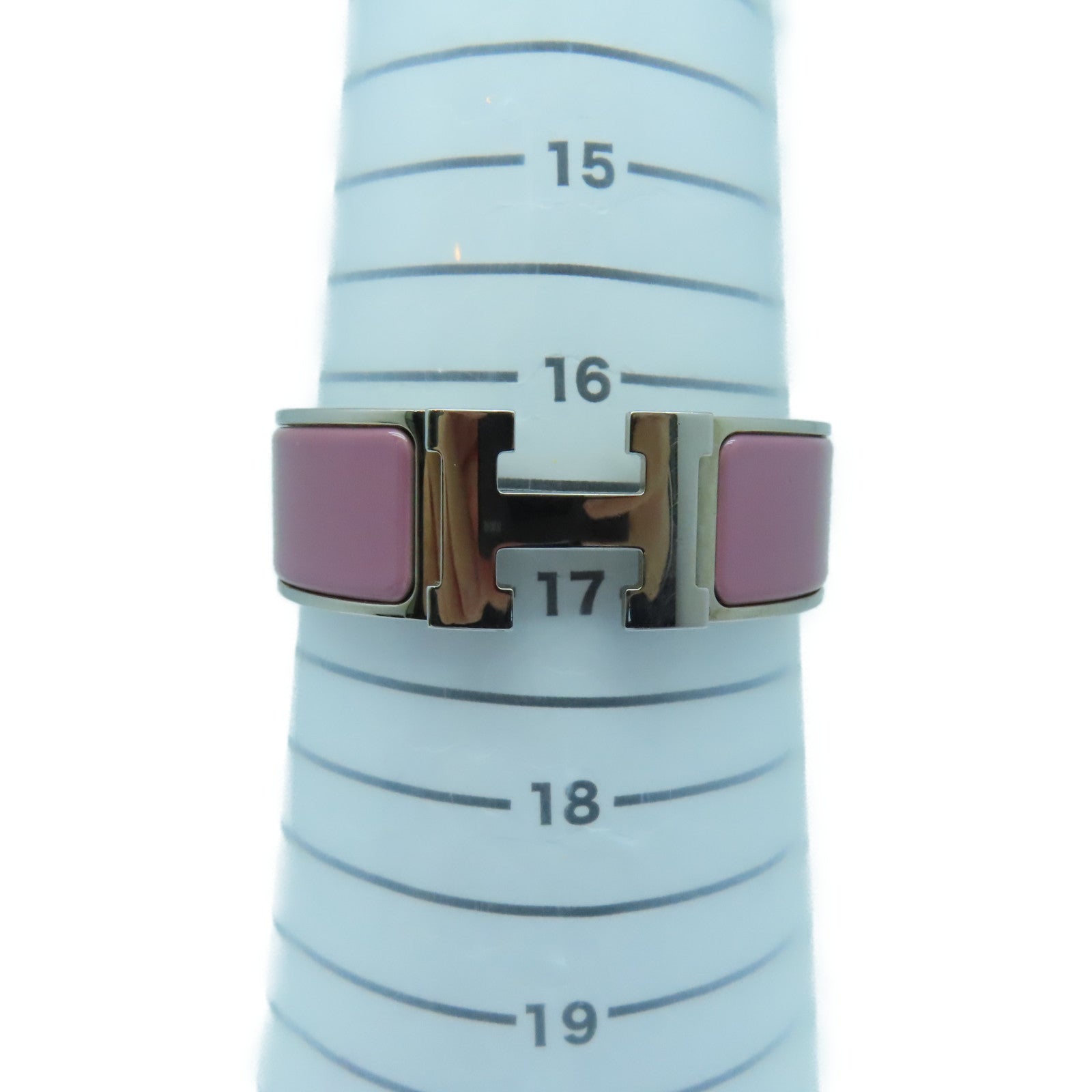 HERMES 金屬Clic H Bracelet手鐲Pink Delirium粉紅色