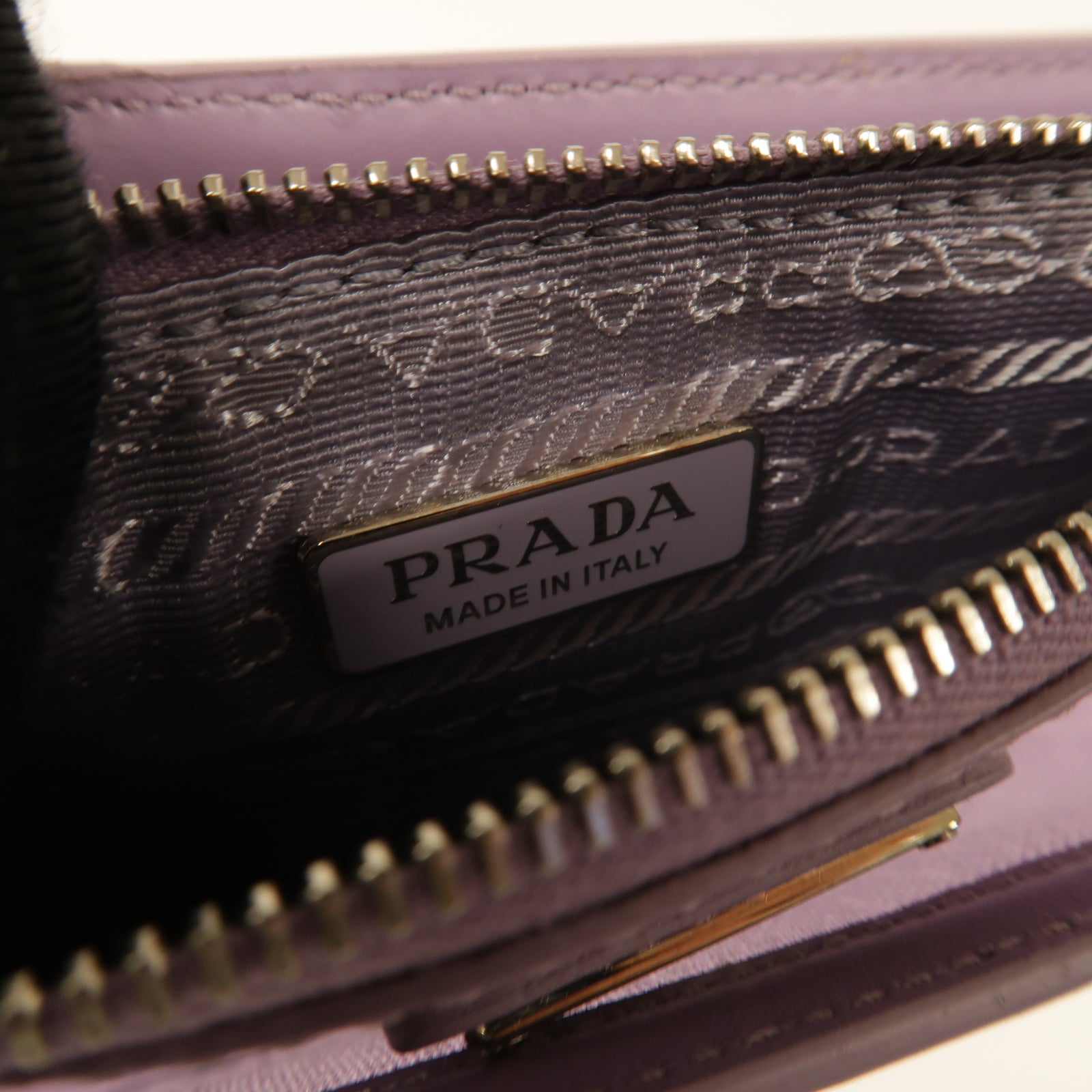 PRADA PVC Mini Tote Bag銀扣手挽袋紫色