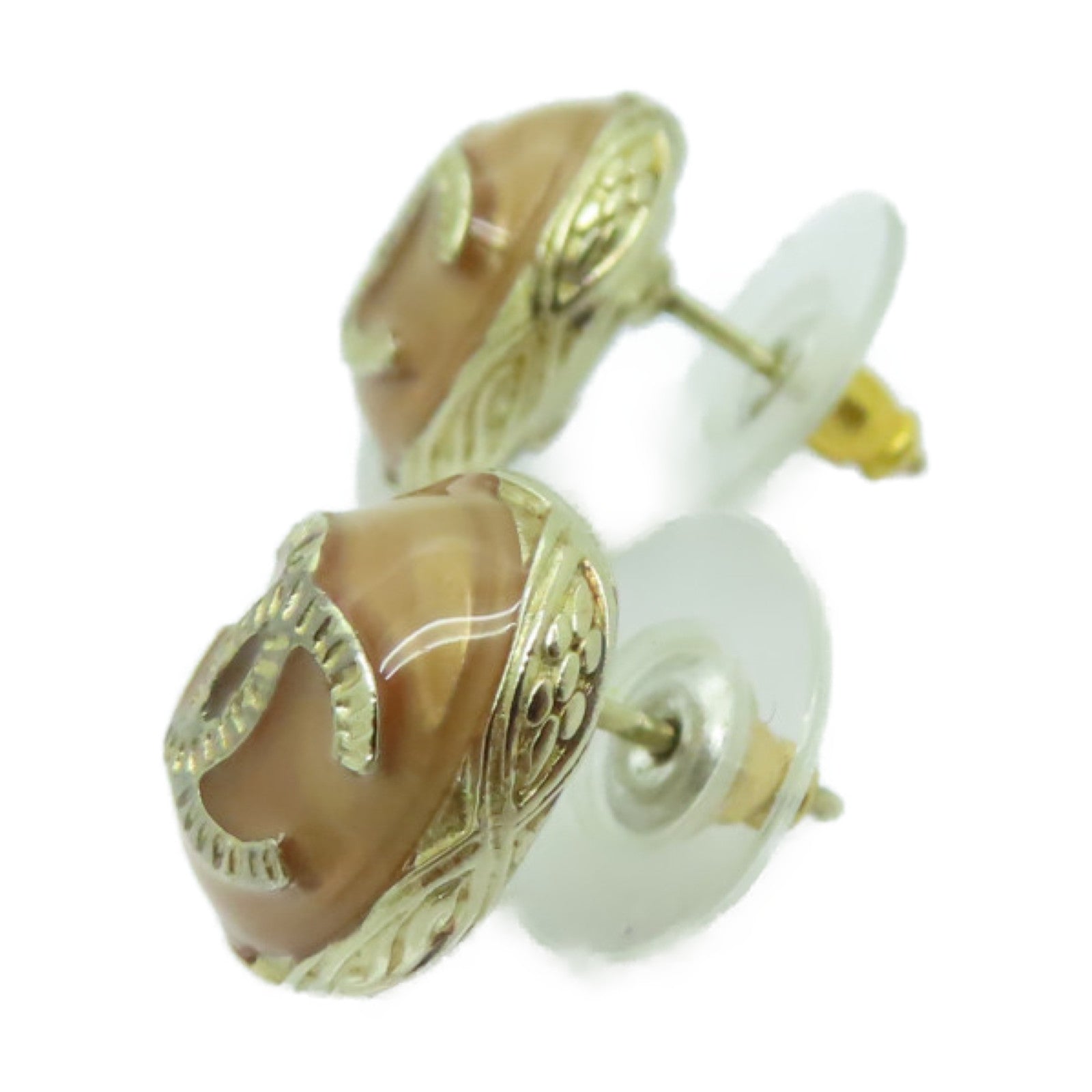 CHANEL 金屬Earrings耳環金色/米色