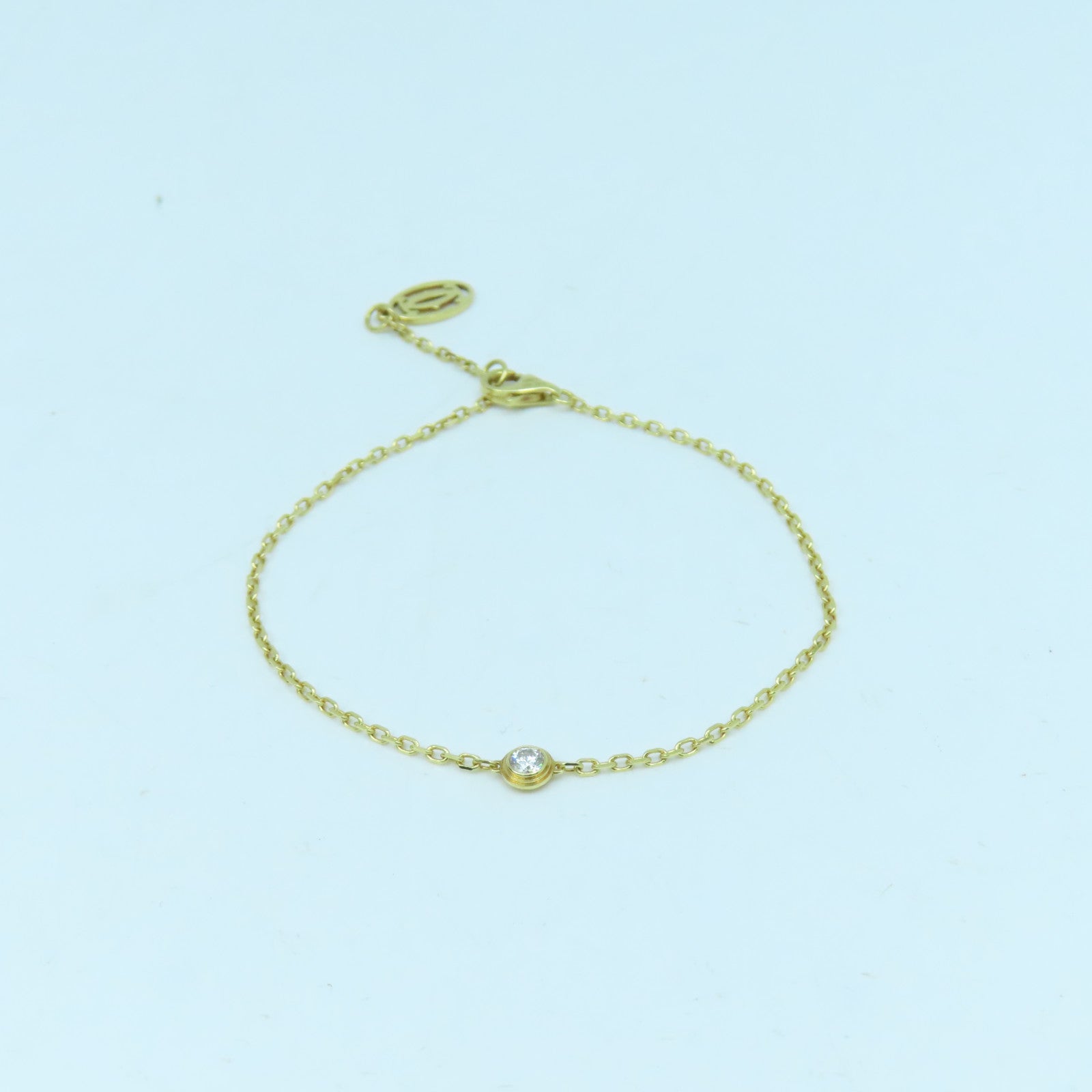 CARTIER 18K黃金Diamond D'amour Bracelet 0.09ct鑽石手錬金色