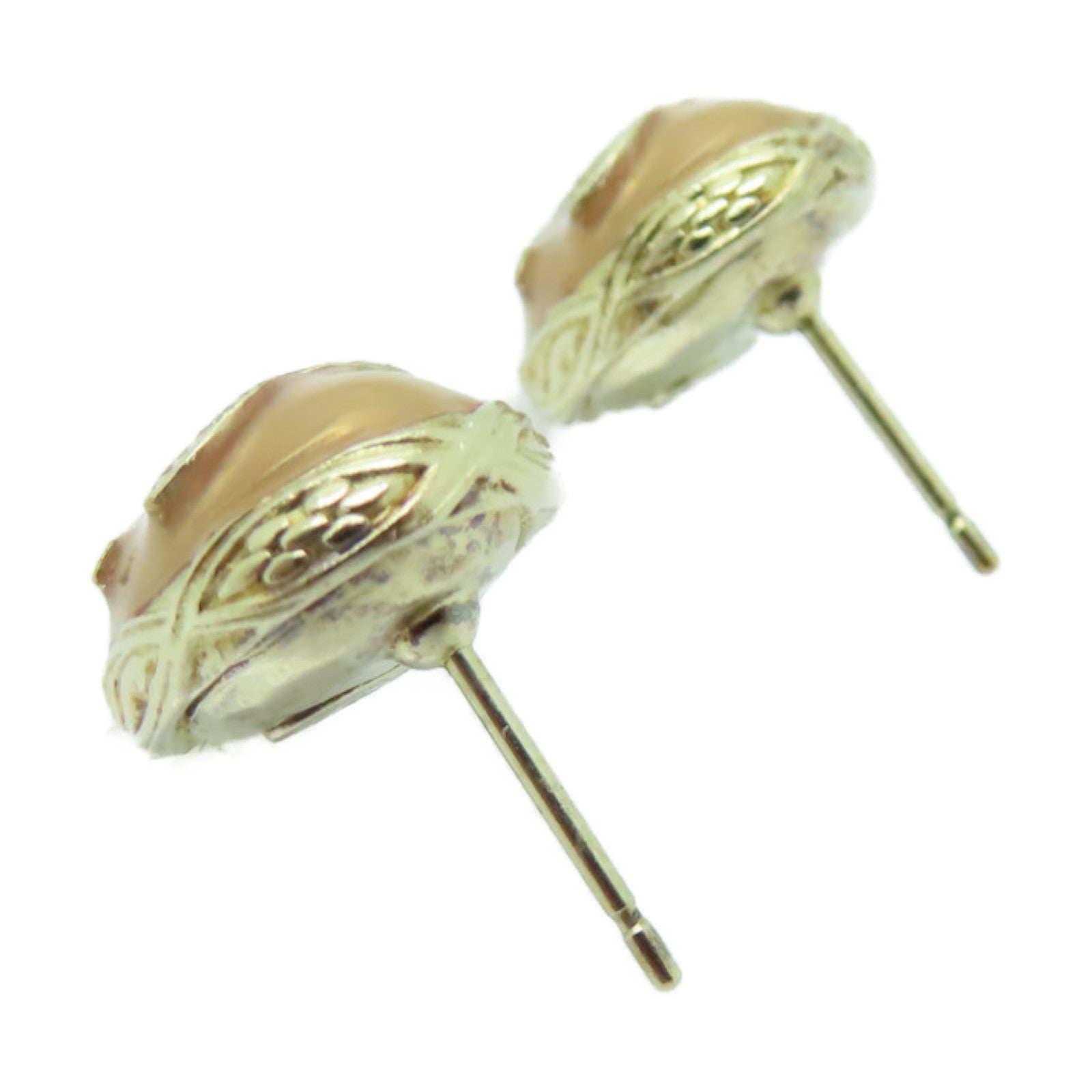 CHANEL 金屬Earrings耳環金色/米色