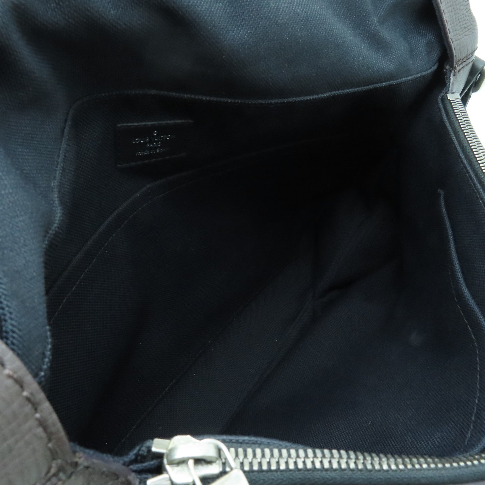 LOUIS VUITTON 牛皮皮革Canyon Messenger MM銀扣肩背袋啡色
