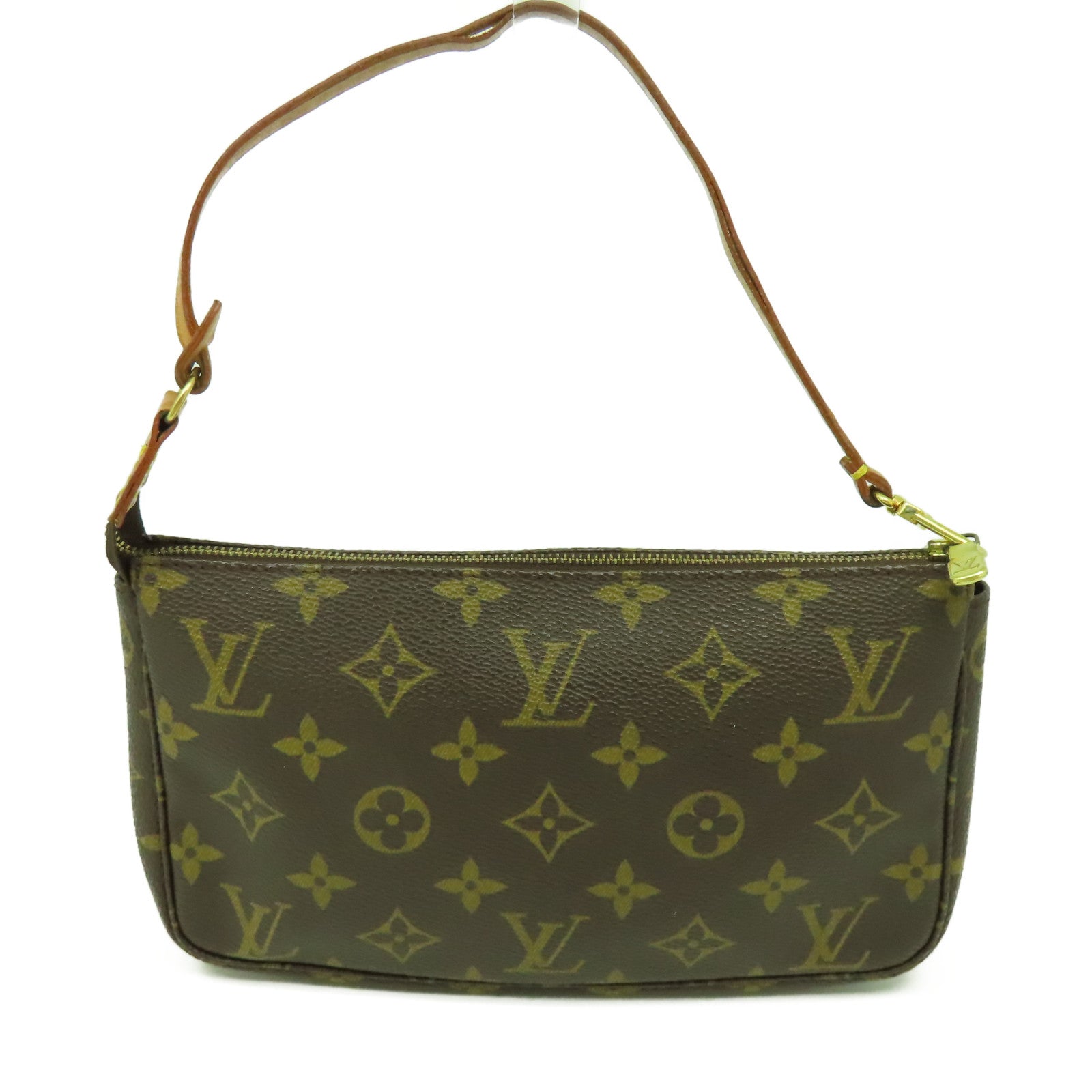 LOUIS VUITTON Monogram Accessories Pouch金扣手挽袋啡色