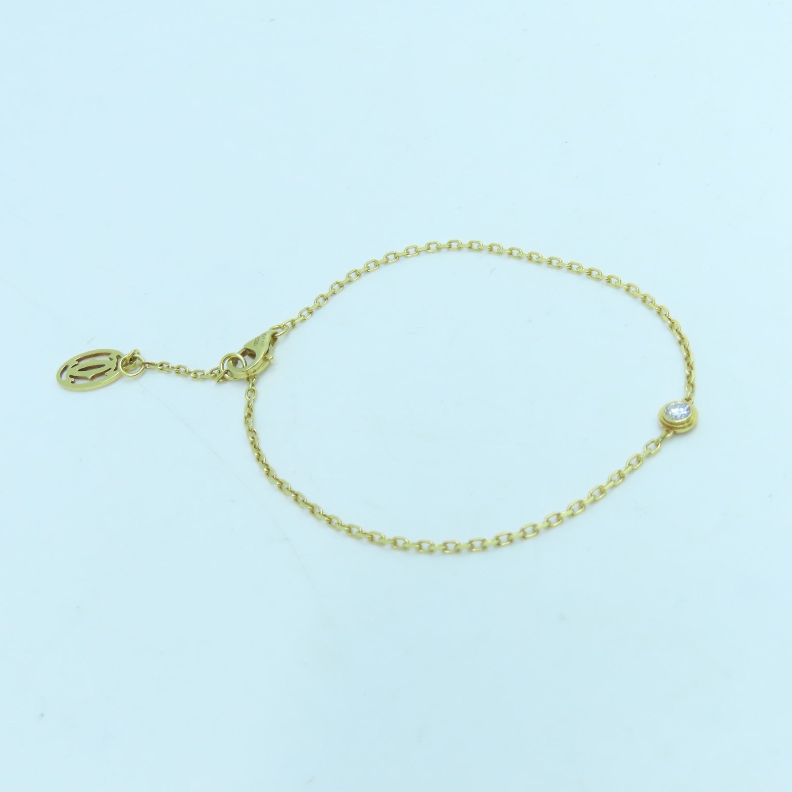 CARTIER 18K黃金Diamond D'amour Bracelet 0.09ct鑽石手錬金色