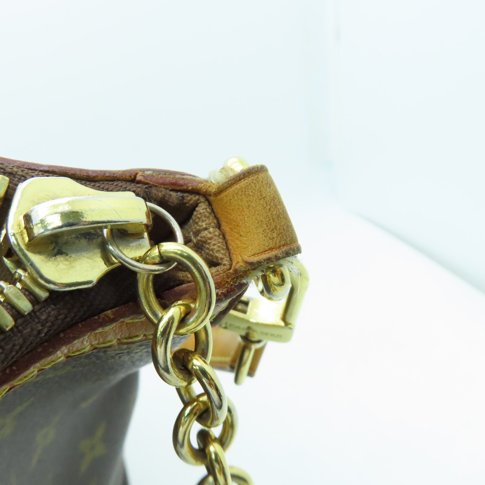 LOUIS VUITTON Monogram Palermo PM金扣手挽肩背兩用袋棕色