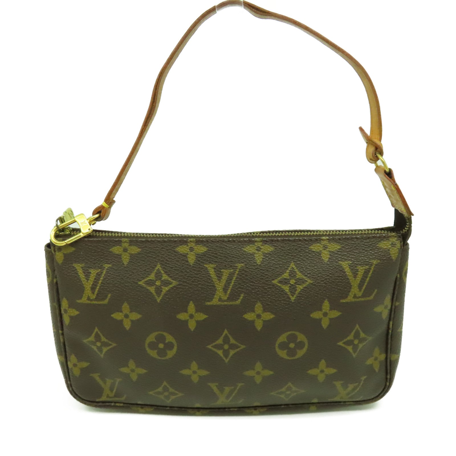 LOUIS VUITTON Monogram Accessories Pouch金扣手挽袋啡色