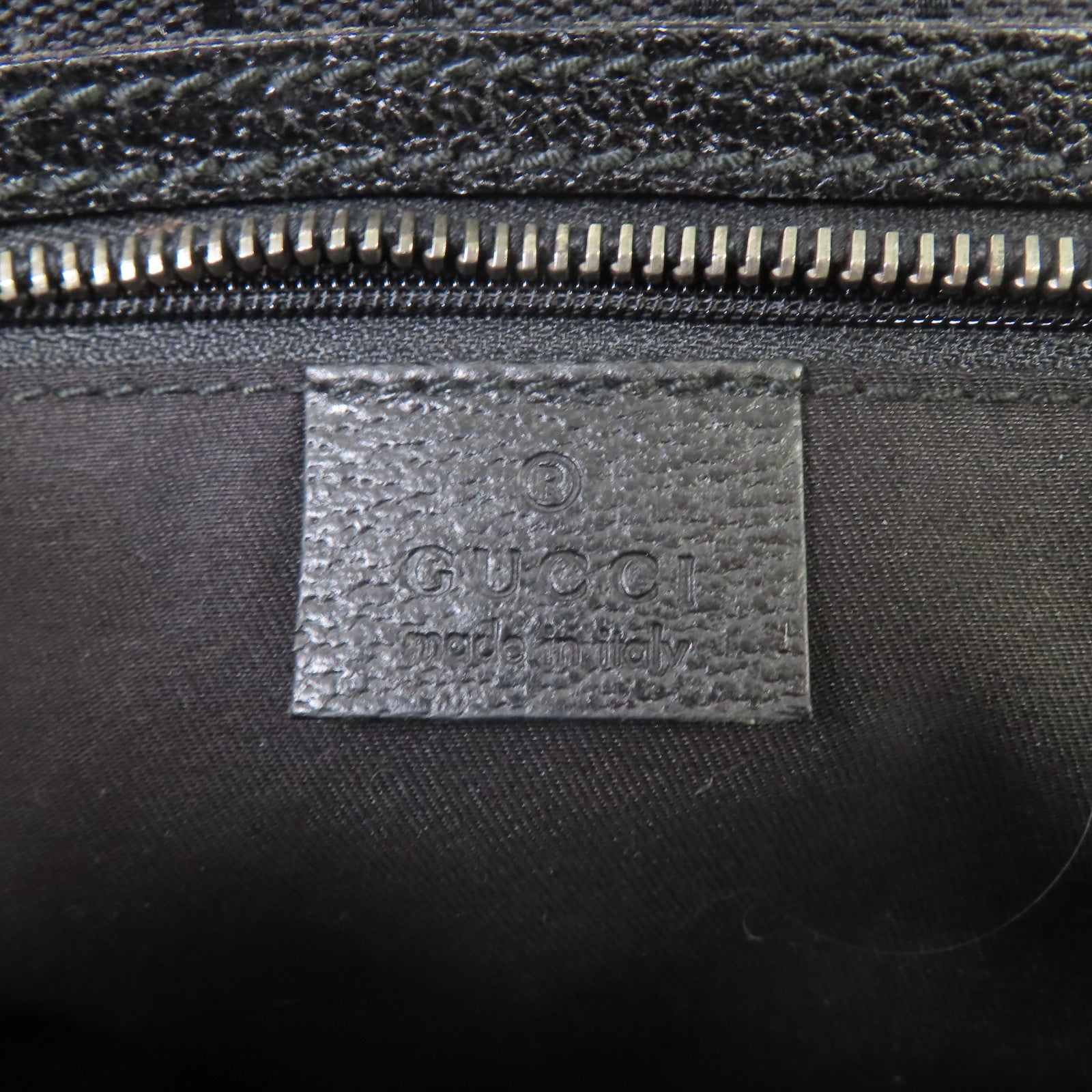 GUCCI 帆布Hand Bag黑扣手挽袋黑色