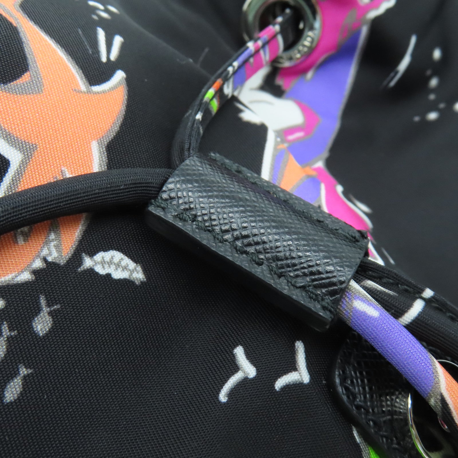 PRADA 尼龍Backpack銀扣背包黑色/多色
