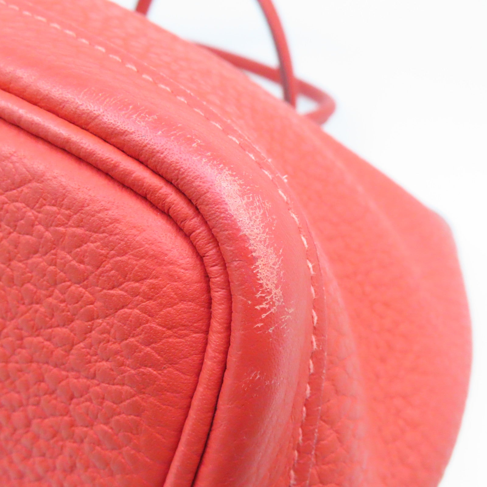 HERMES Country皮革Garden Party PM银扣手挽袋红色