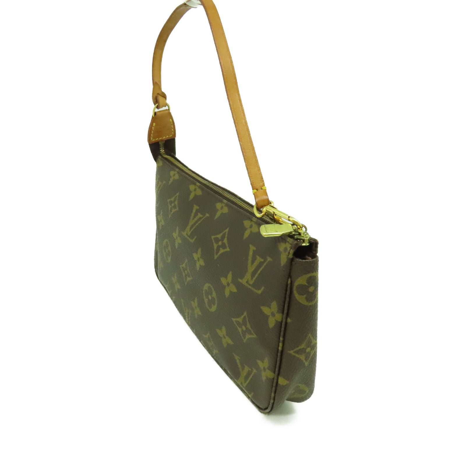 LOUIS VUITTON Monogram Accessories Pouch金扣手挽袋啡色