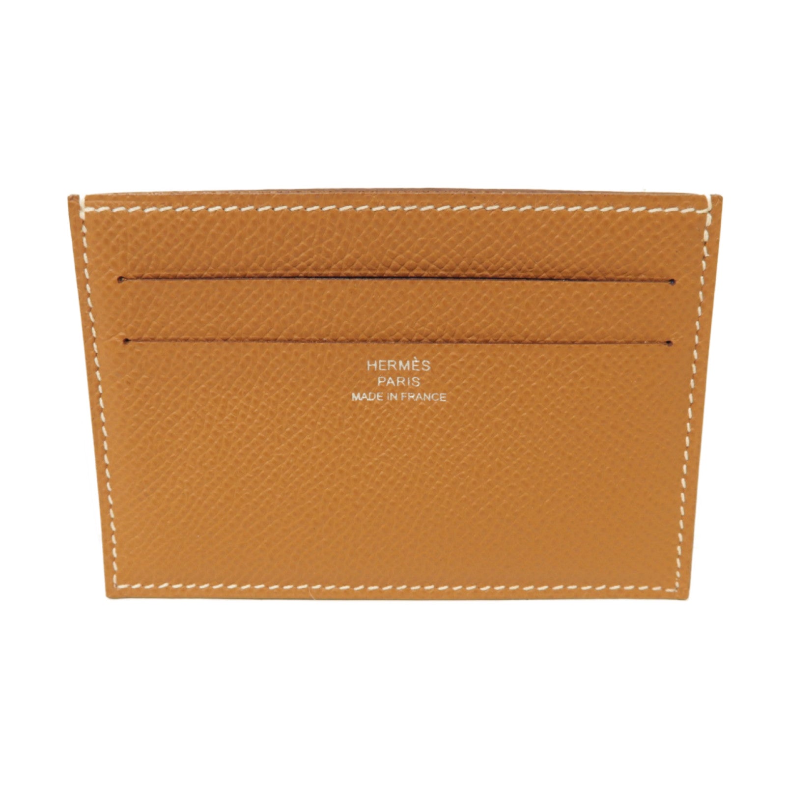 HERMES Epsom皮革Card Case卡片套棕色