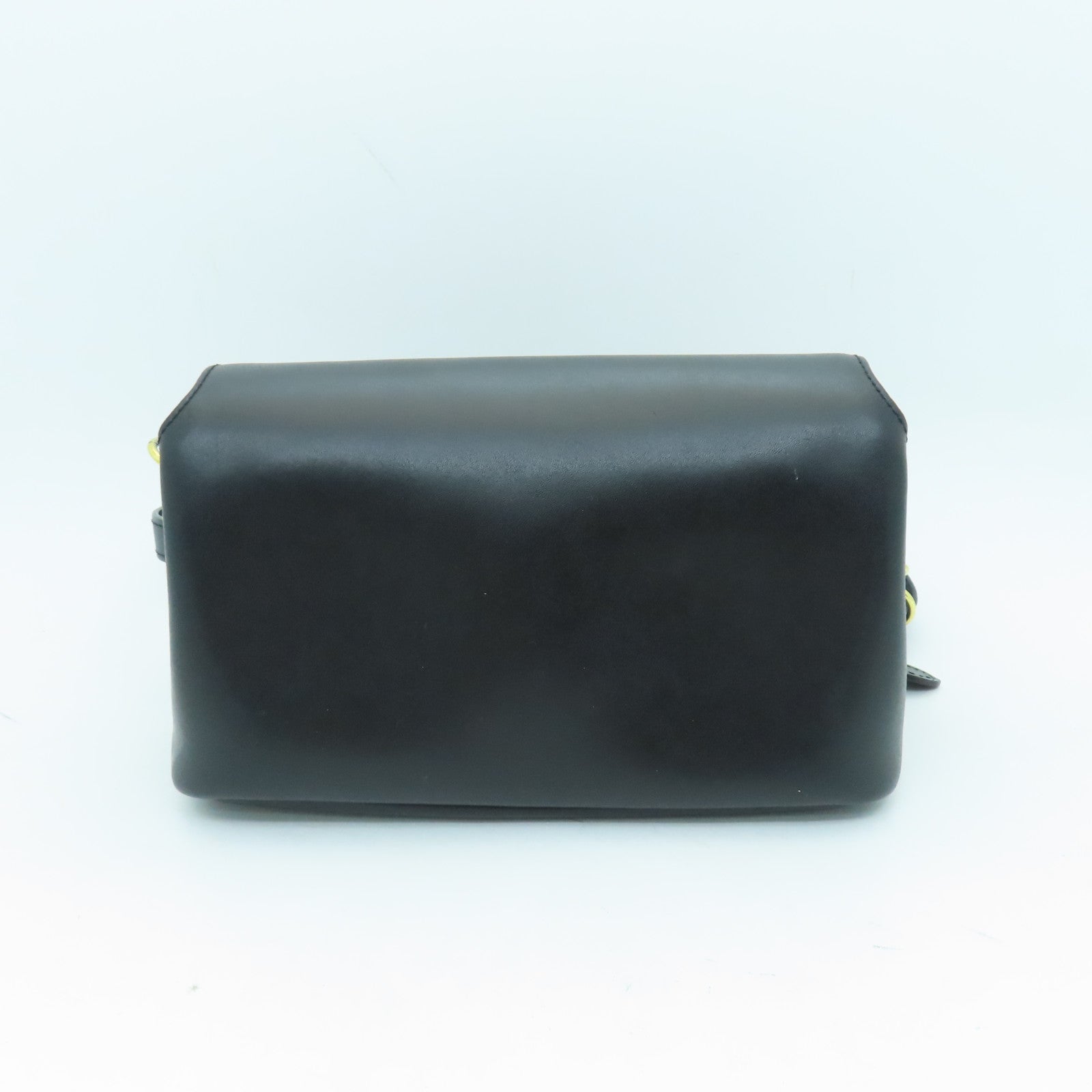 Longchamp 牛皮皮革Chain Shoulder Bag金扣鏈帶肩背袋黑色
