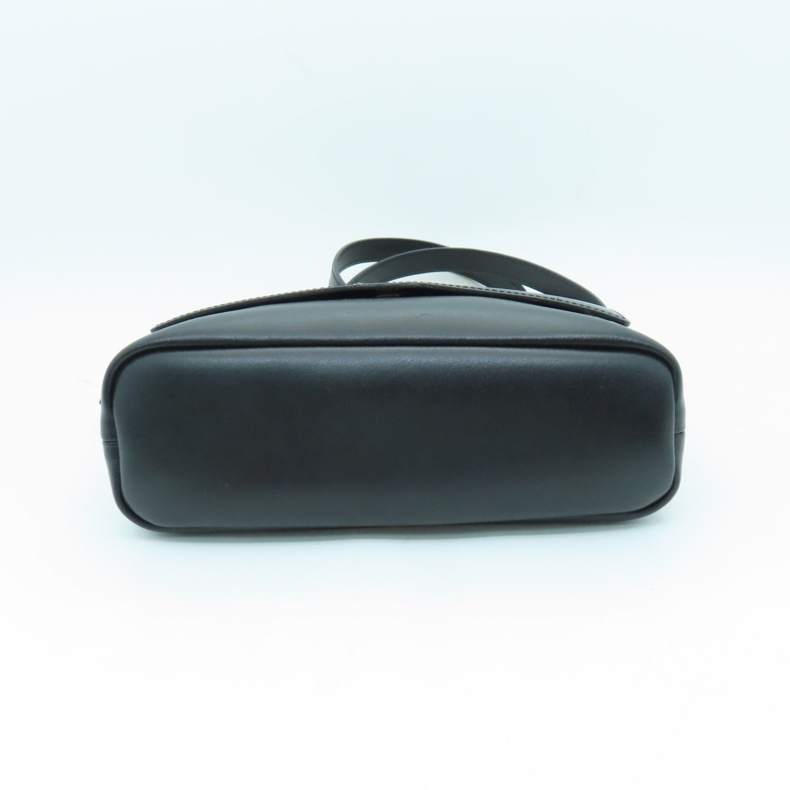 Longchamp 牛皮皮革Chain Shoulder Bag金扣鏈帶肩背袋黑色