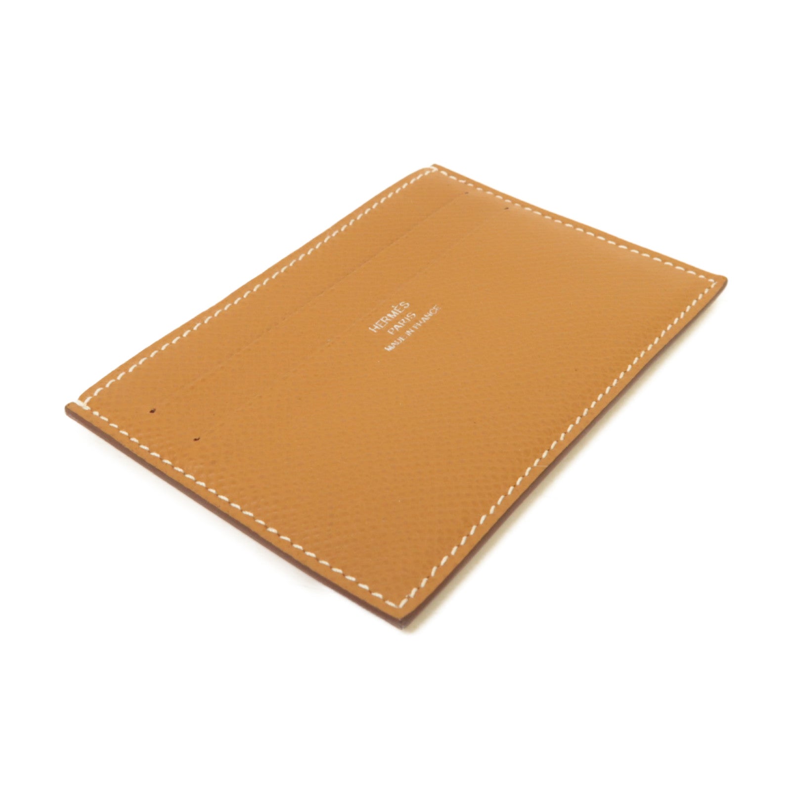 HERMES Epsom皮革Card Case卡片套棕色