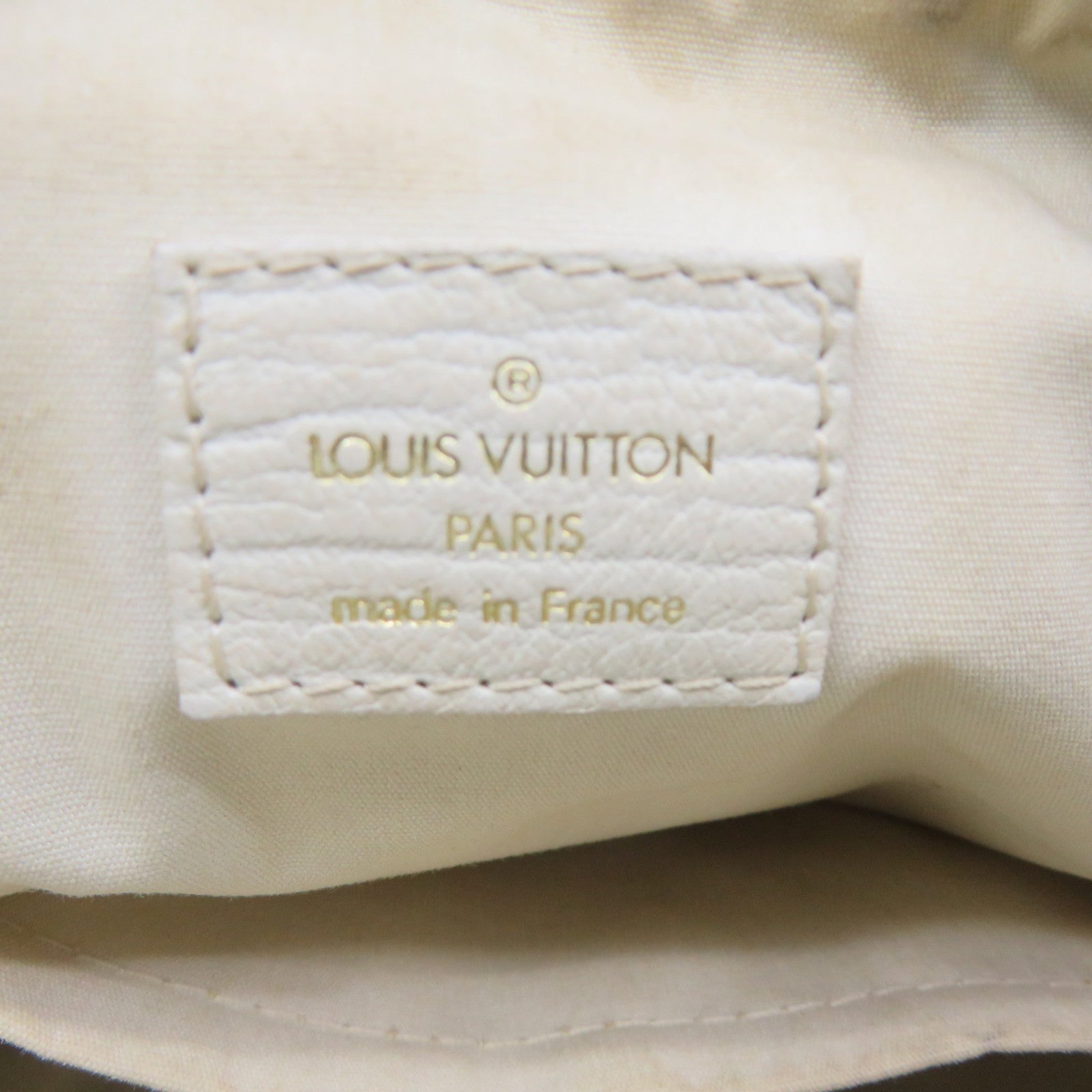 LOUIS VUITTON [Sharp discount] Monogram Mini Lin Marina PM gold buckle handle shoulder bag beige