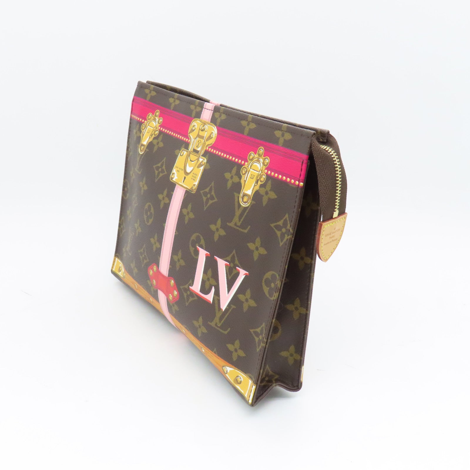 LOUIS VUITTON Monogram Toiletry 26金扣手拿包啡色